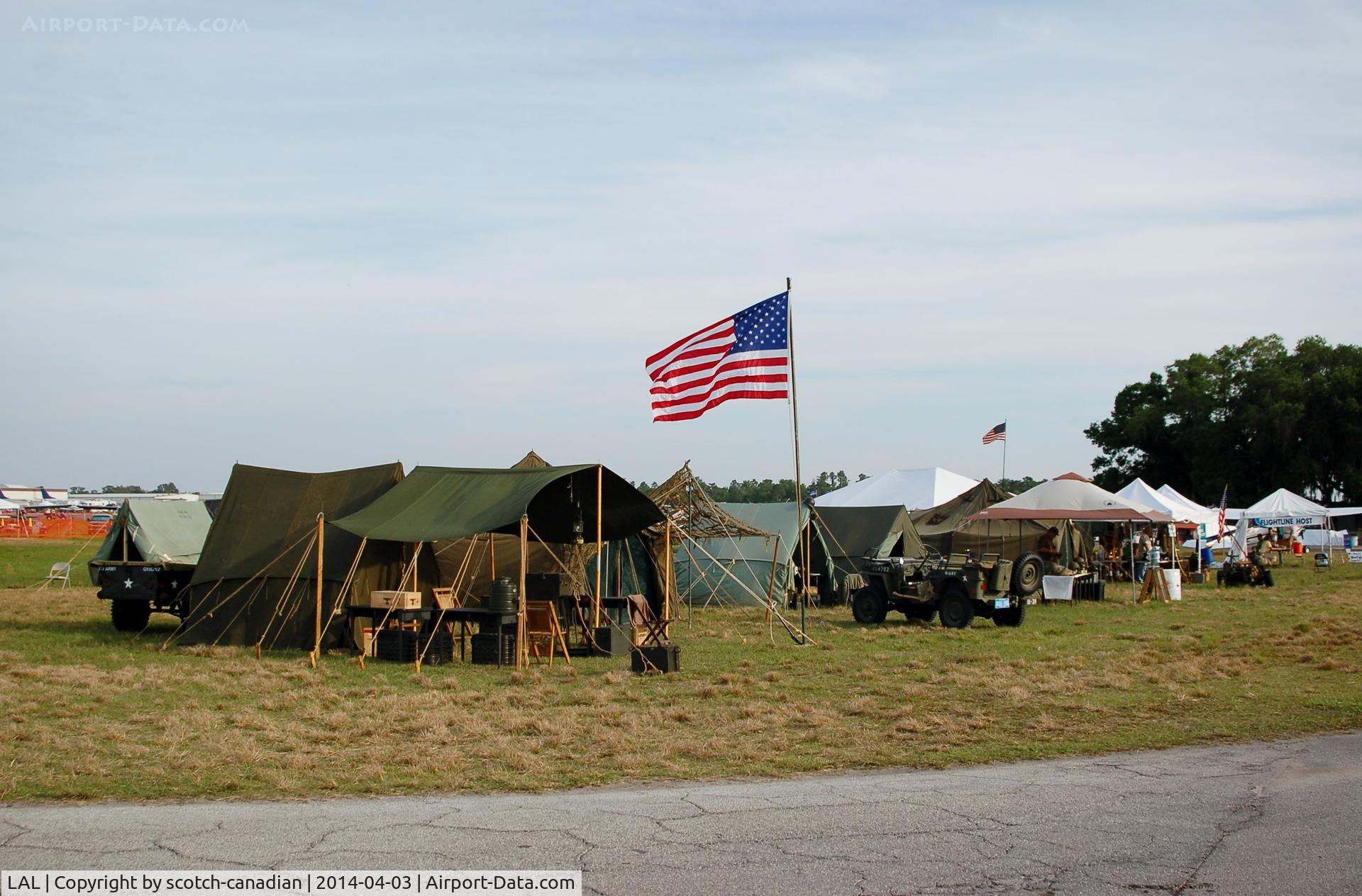 Lakeland Linder Regional Airport (LAL) - WW II Military Reenactment Camp at 2014 Sun n Fun, Lakeland Linder Regional Airport, Lakeland, FL