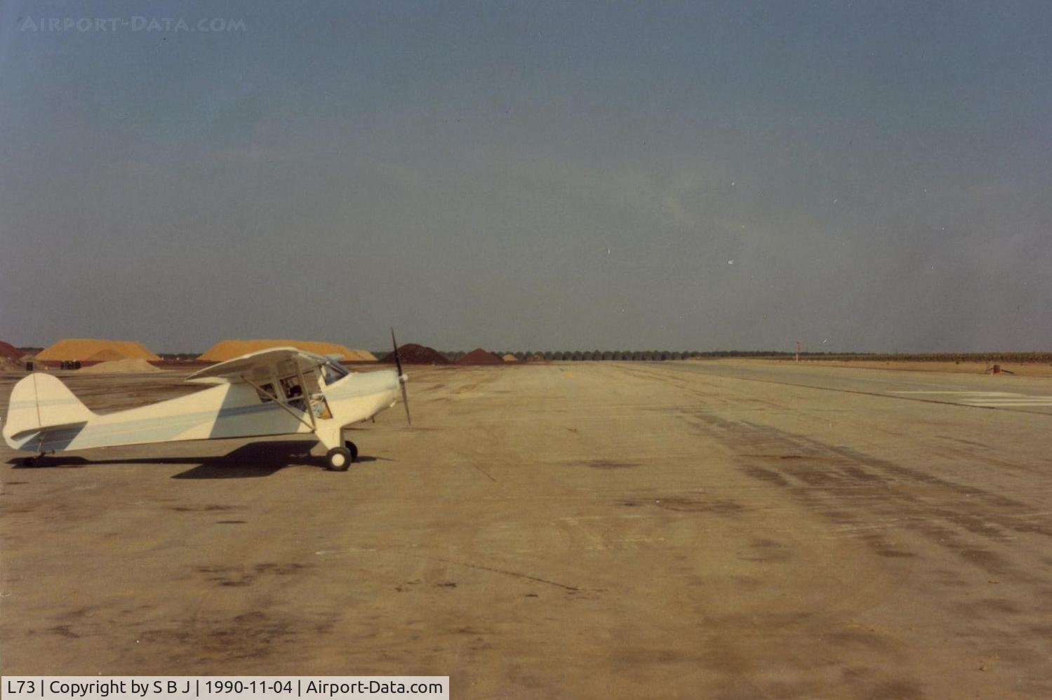 Poso-kern County Airport (L73) - 39932 at Poso Kern airport in 1990. Not much there but nice runway. Nice place when the drag strip next door is active - I guess?