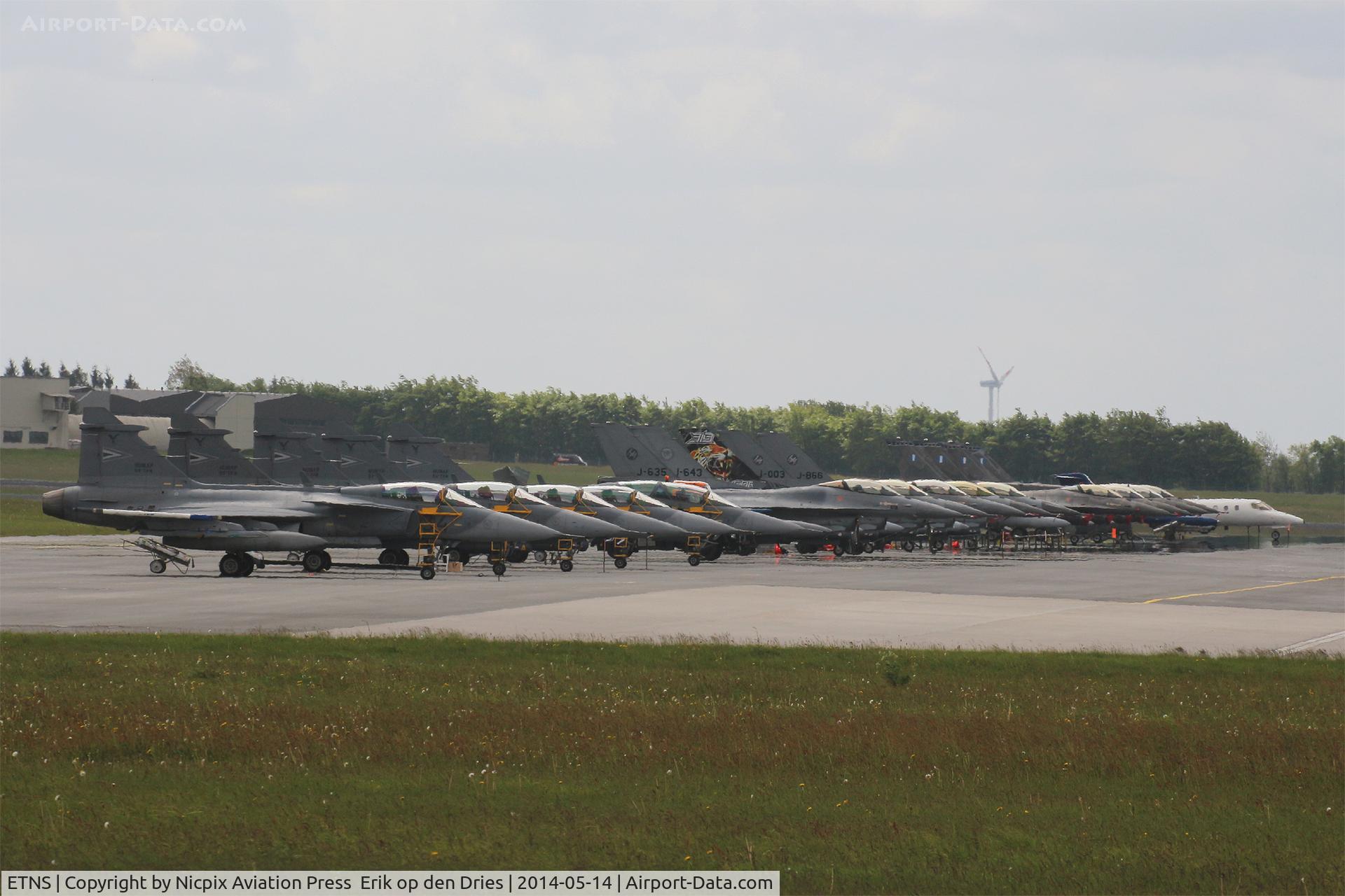ETNS Airport - Flightline at Jagel AB during the NATO exercise JAWTEX 2014