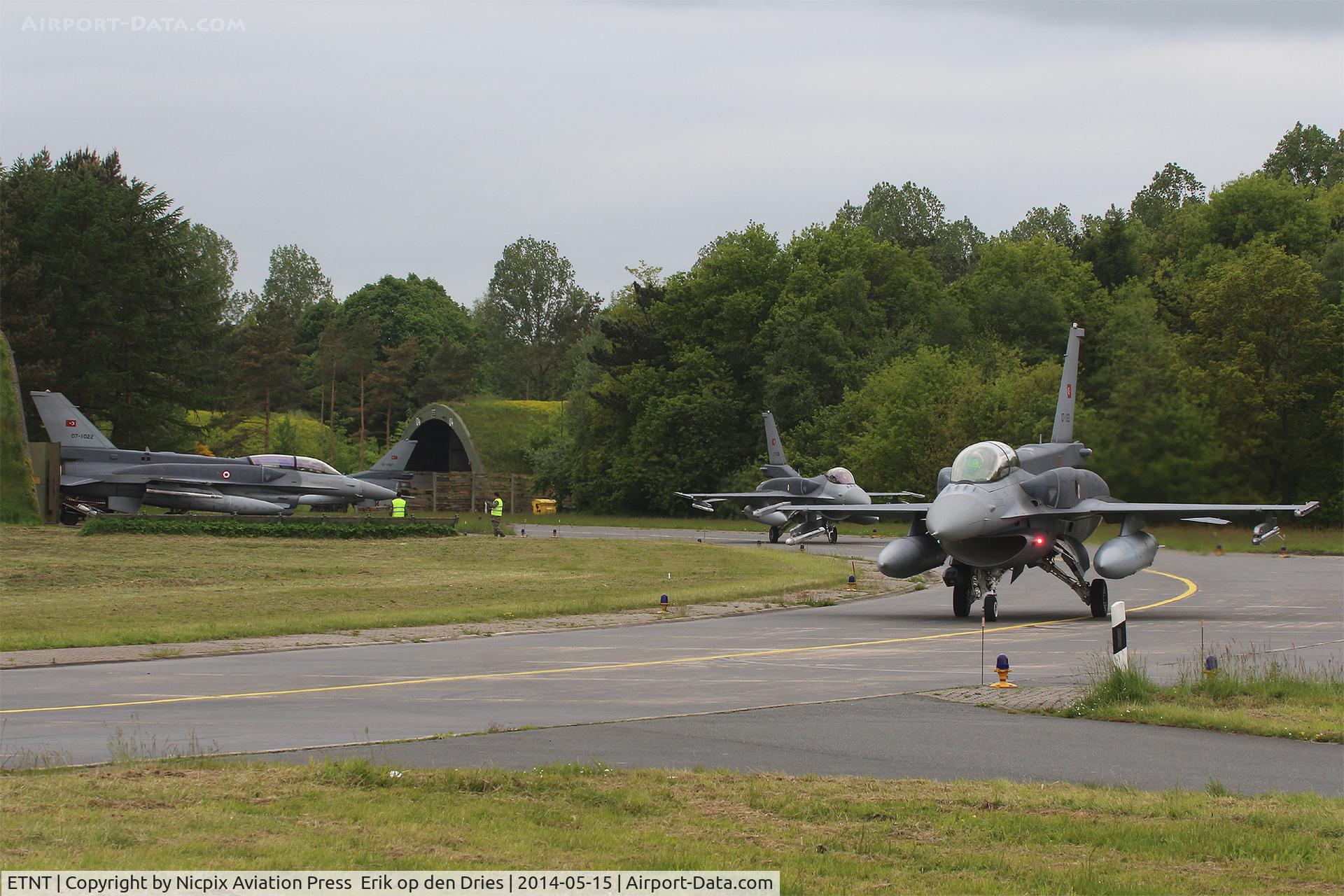Wittmundhaven Airbase Airport, Wittmund Germany (ETNT) - Shelter area of Wittmund AB with Turkish AF F-16's on deployment during JAWTEX 2014
