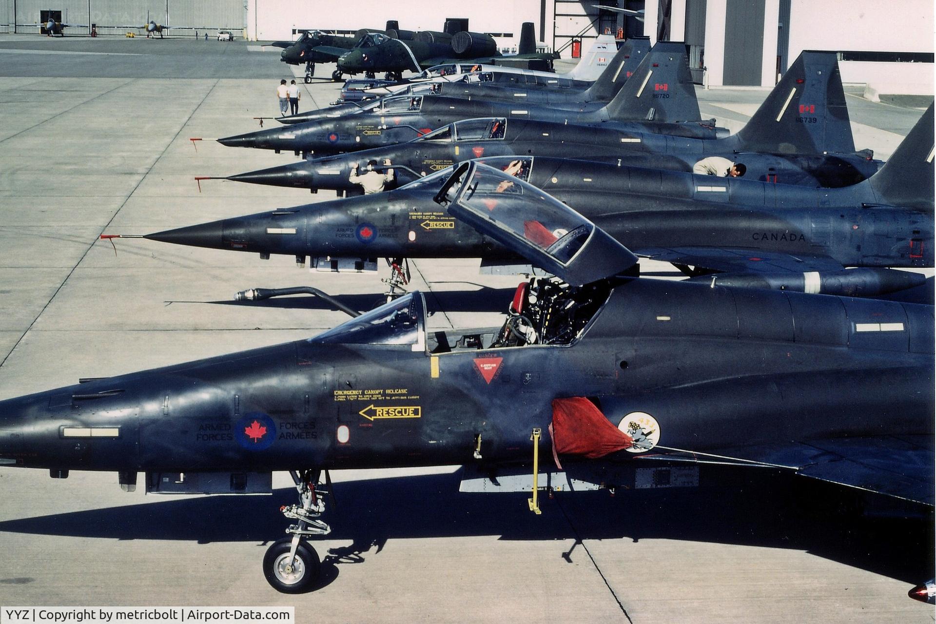 Toronto Pearson International Airport (Toronto/Lester B. Pearson International Airport, Pearson Airport), Toronto, Ontario Canada (YYZ) - CAF CF-5s in Toronto for the 1983 CNE airshow
