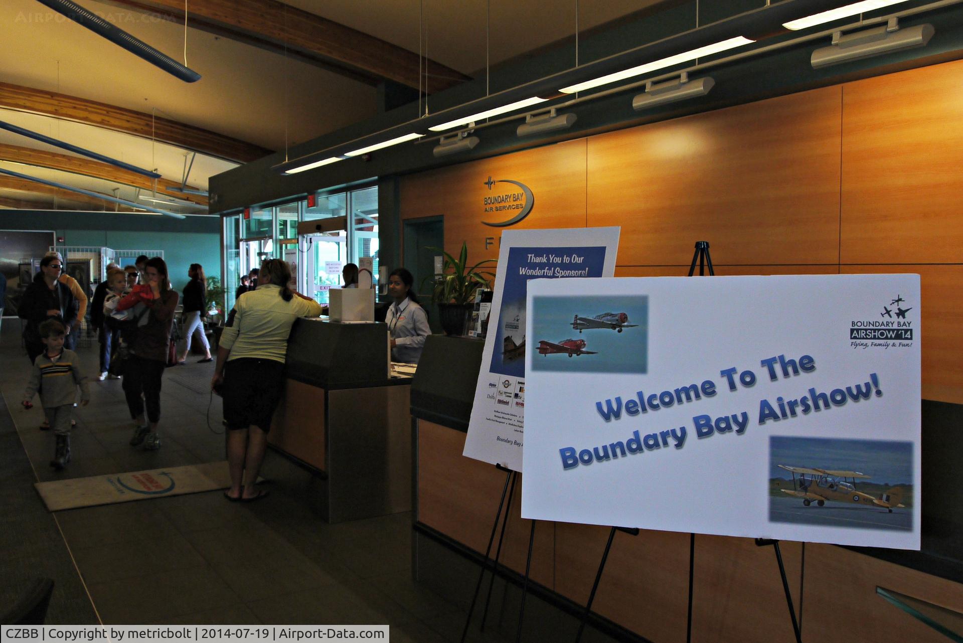 Boundry Bay Airport, Boundry Bay Canada (CZBB) - Inside the Boundary Bay Airport YDT