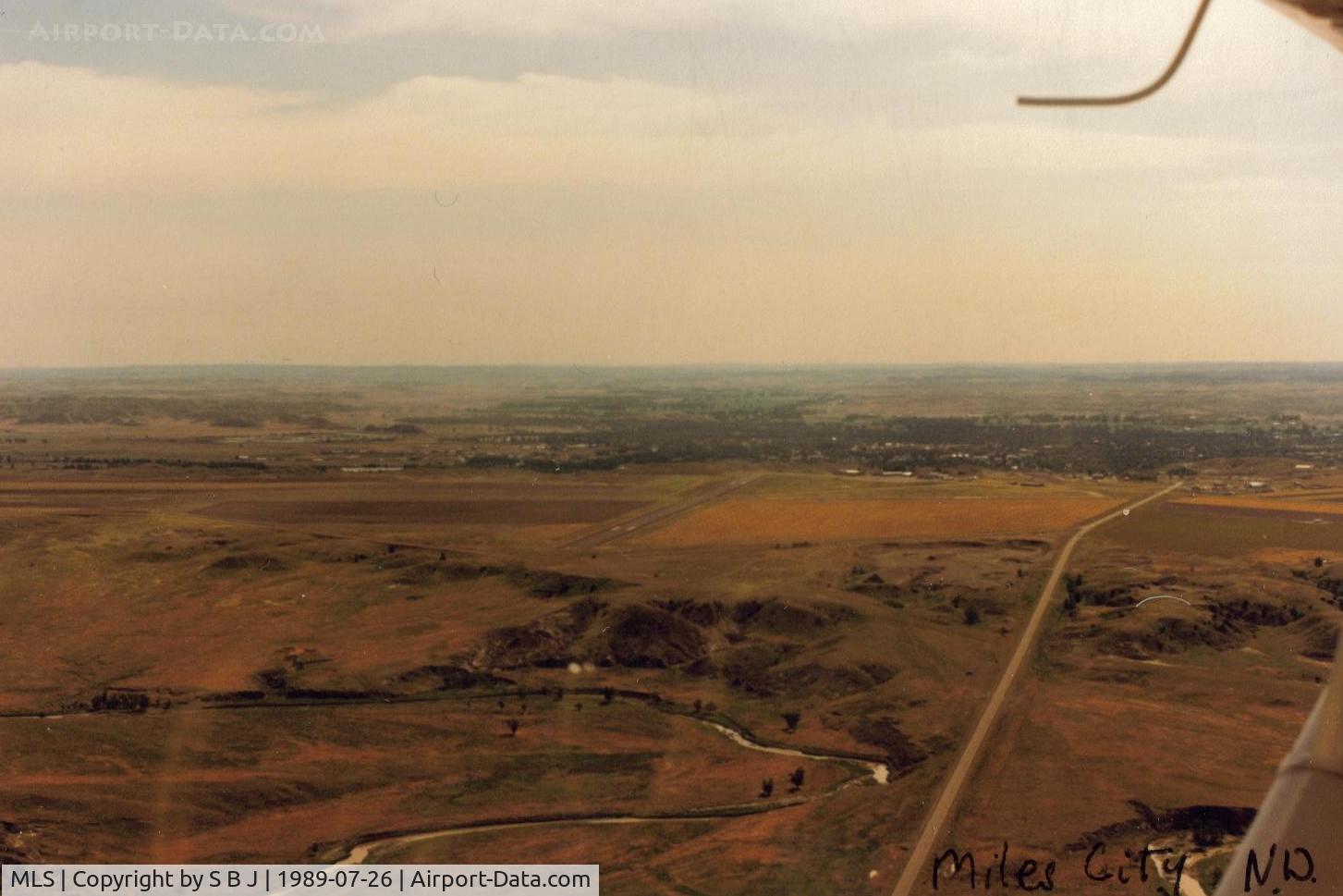 Frank Wiley Field Airport (MLS) - Air view of Miles City,Mt. airport.