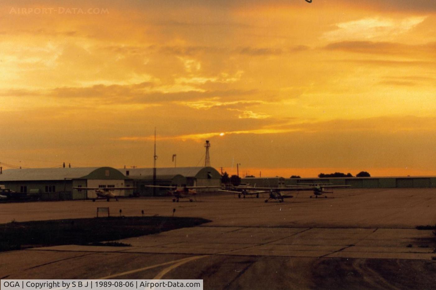 Searle Field Airport (OGA) - Early morning at the Ogallala,NE. airport.