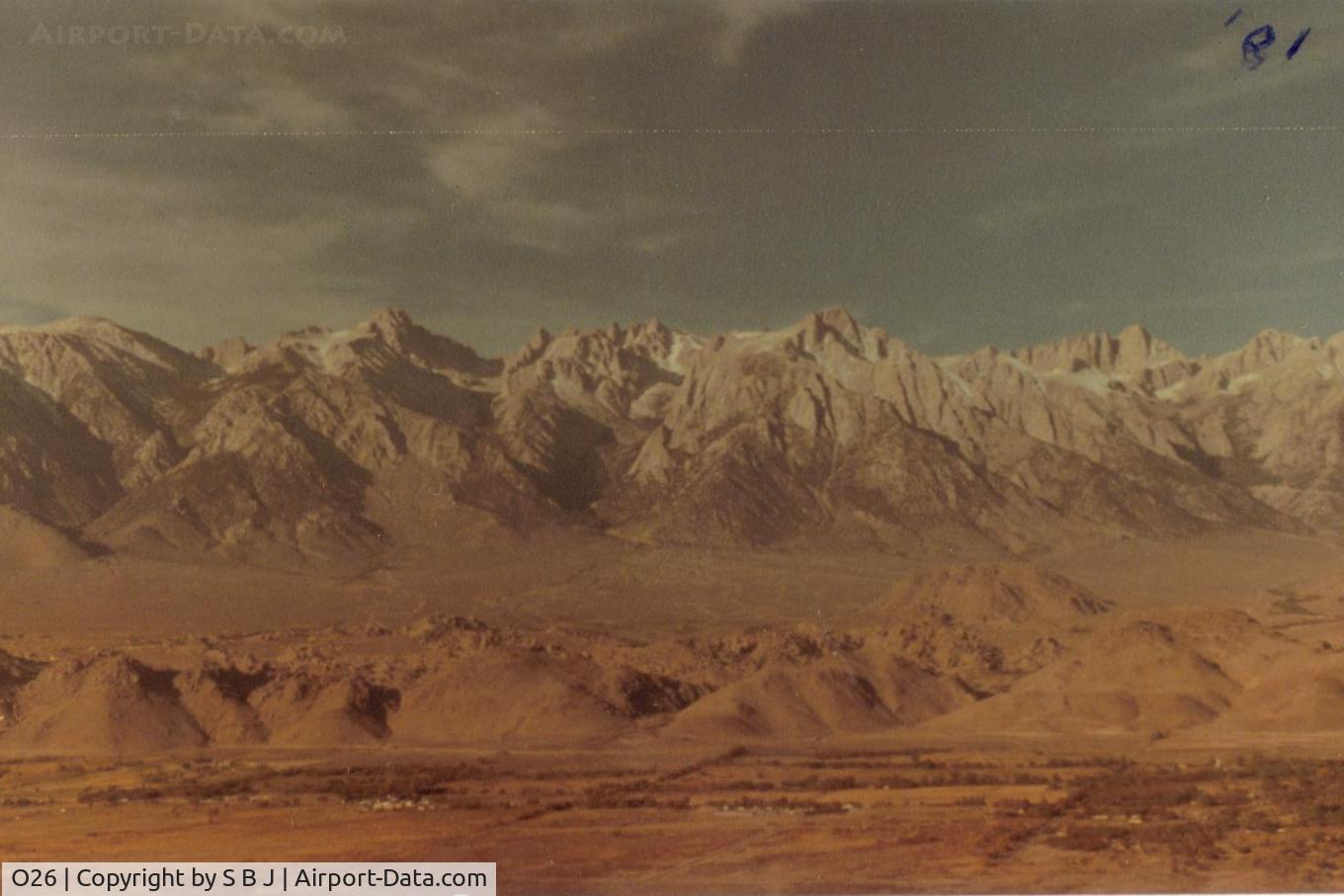 Lone Pine Airport (O26) - Lone Pine airport (bottom of pic) with the Alabama Hills (movie locations) and Mt Whitney at 14,491 feet in the distance.