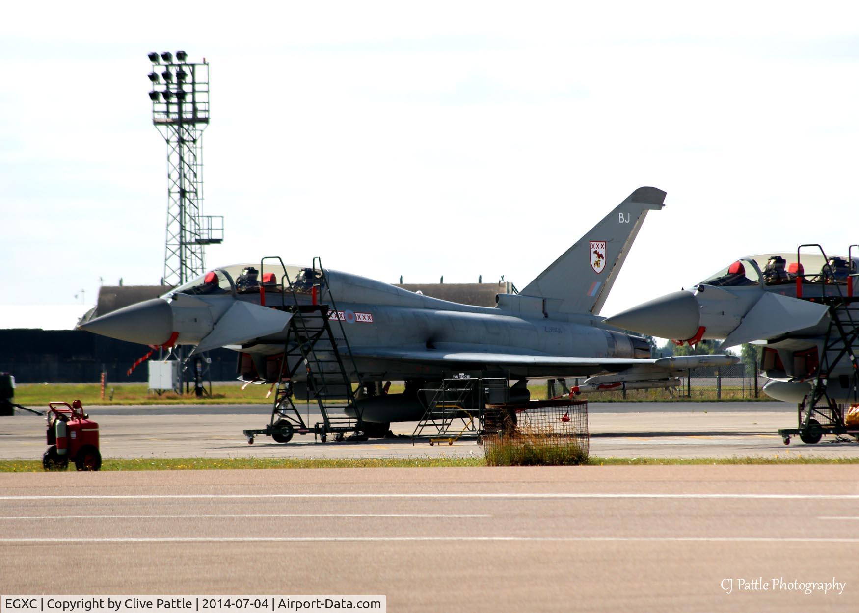 RAF Coningsby Airport, Coningsby, England United Kingdom (EGXC) - Flightline view