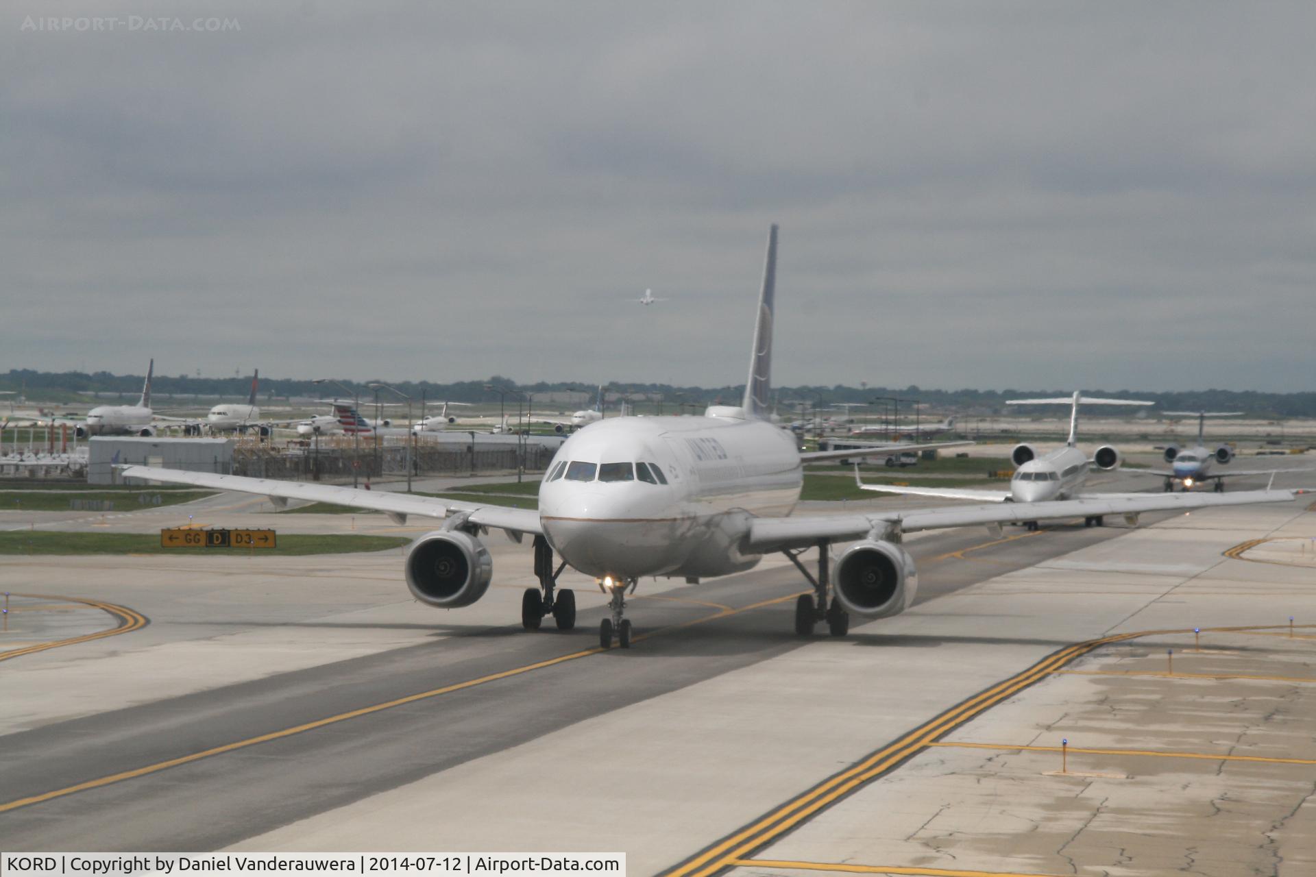 Chicago O'hare International Airport (ORD) - Queuing on taxiway