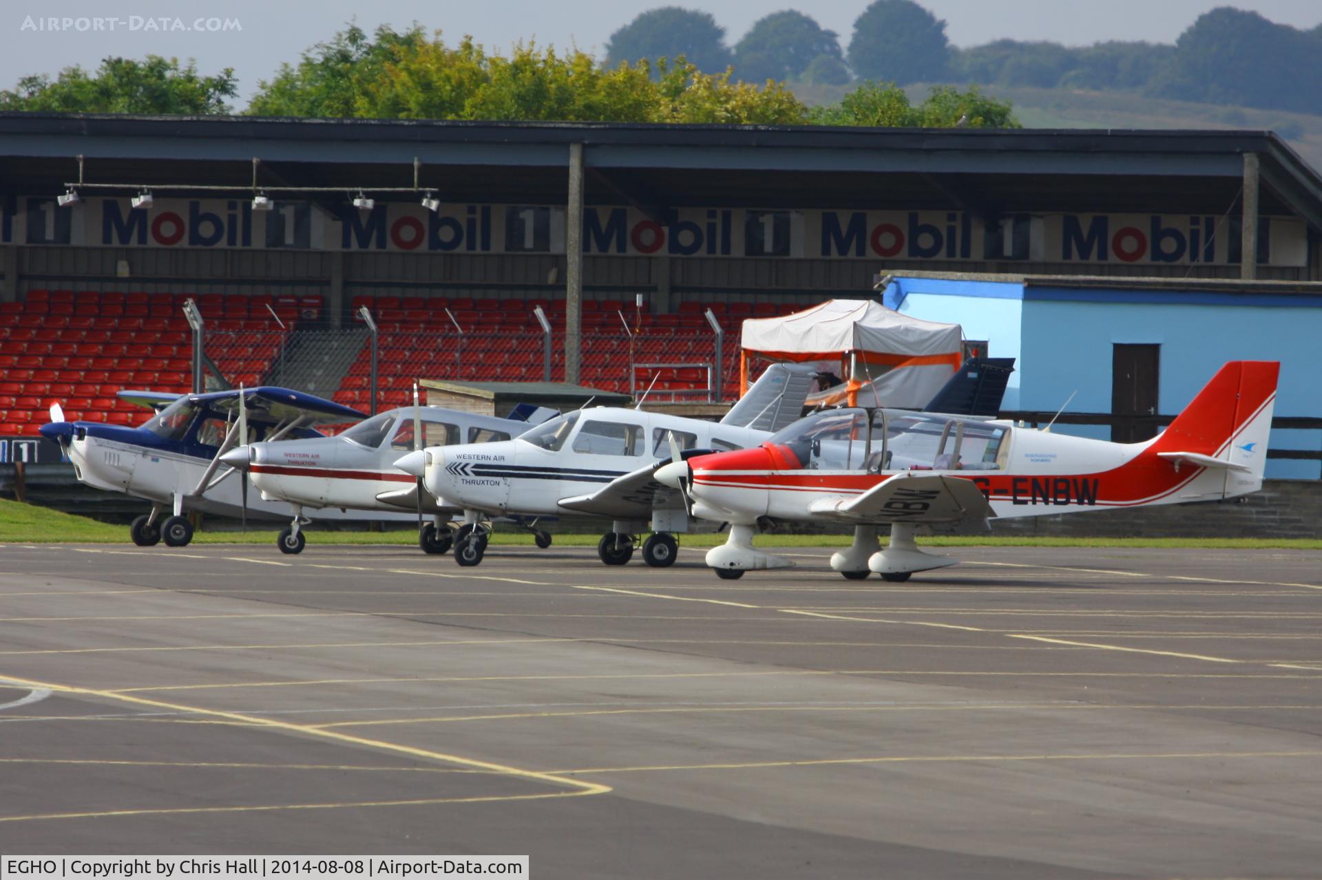 Thruxton Aerodrome Airport, Andover, England United Kingdom (EGHO) - on the main apron at Thruxton Aerodrome