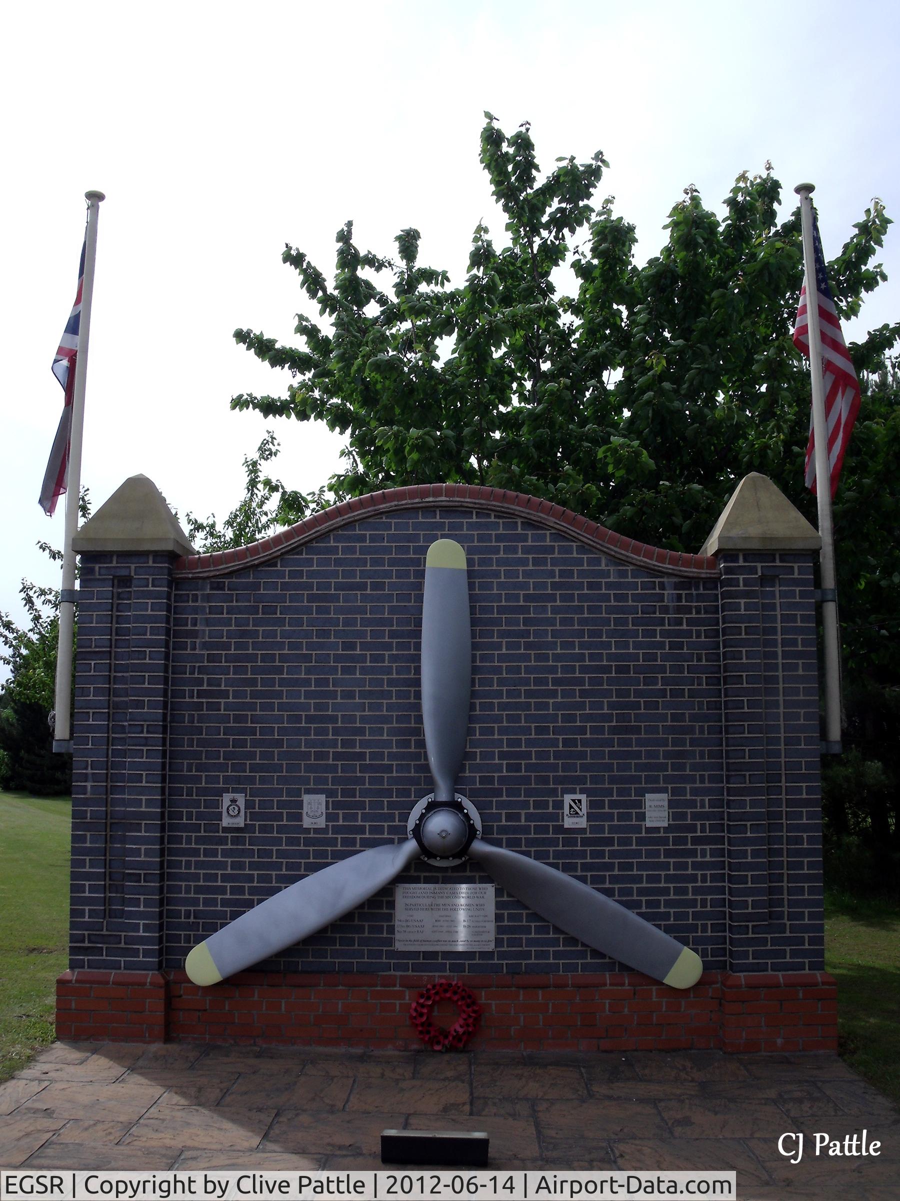 Earls Colne Airfield Airport, Halstead, England United Kingdom (EGSR) - Memorial to WWII USAF Airmen at Earl's Colne EGSR