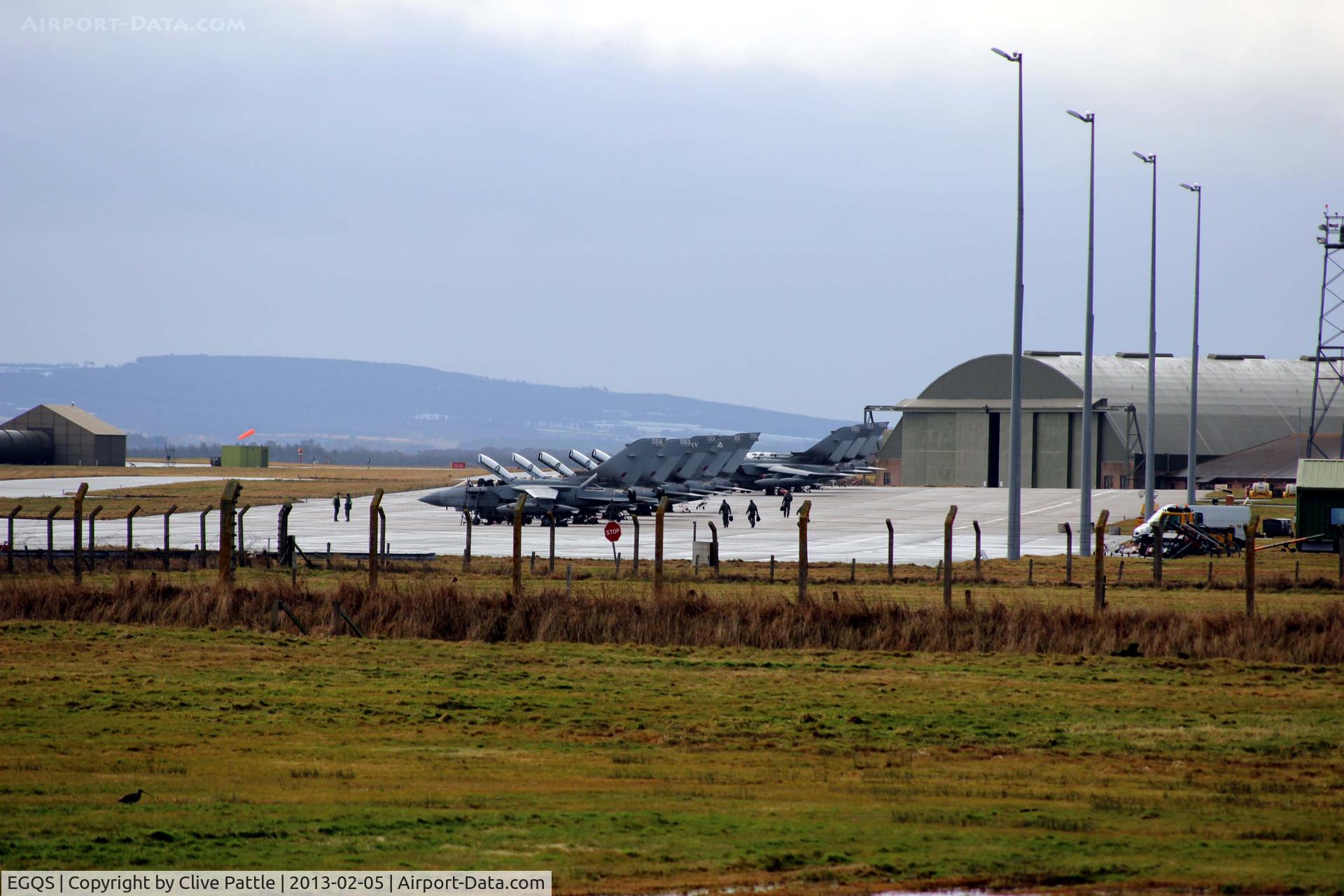 RAF Lossiemouth Airport, Lossiemouth, Scotland United Kingdom (EGQS) - 15 R Sqn ramp