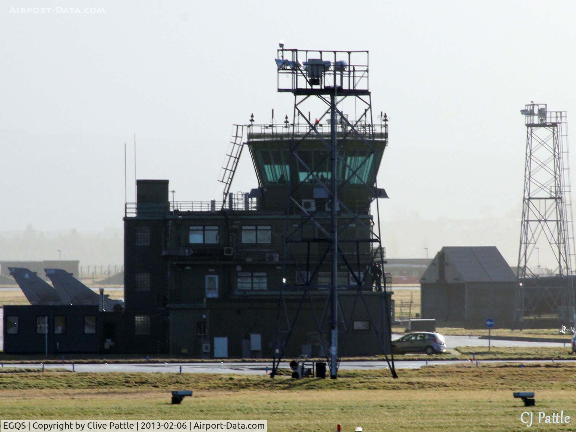 RAF Lossiemouth Airport, Lossiemouth, Scotland United Kingdom (EGQS) - Close-up of the Control Tower at RAF Lossiemouth EGQS