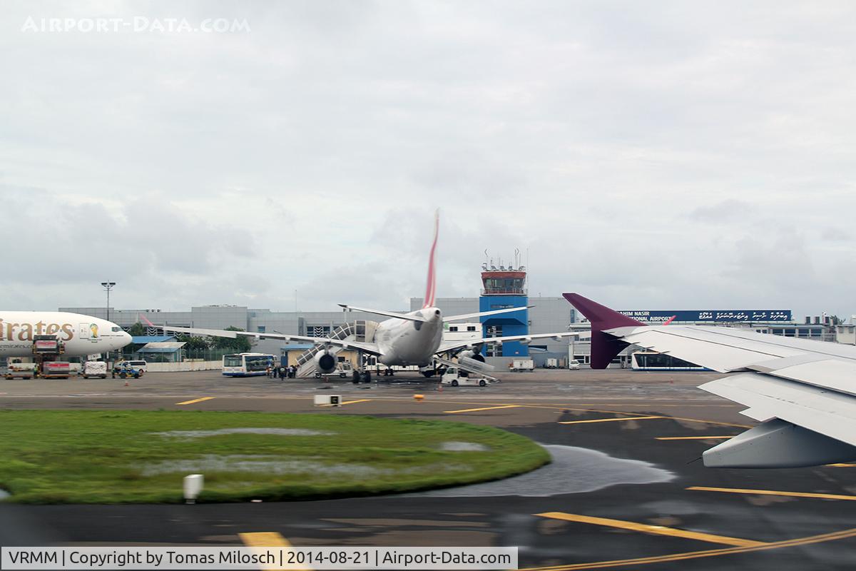 Malé International Airport, Hulhulé Island, North Malé Atoll Maldives (VRMM) - Seconds before takeoff onboard a Quatar Airways flight from Male to Doha