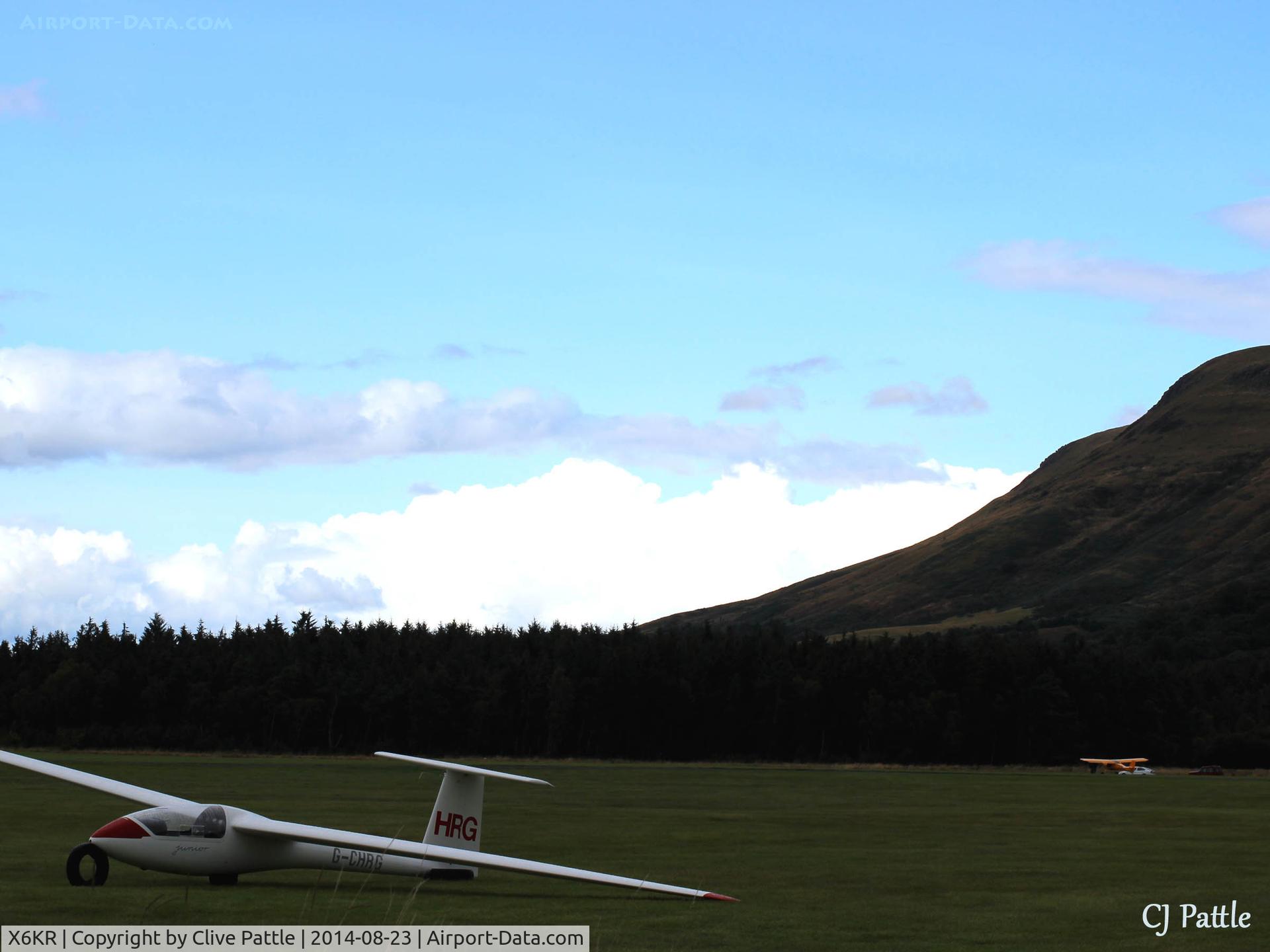 X6KR Airport - An evening view of Portmoak Gliding airfield, Kinross, Scotland.