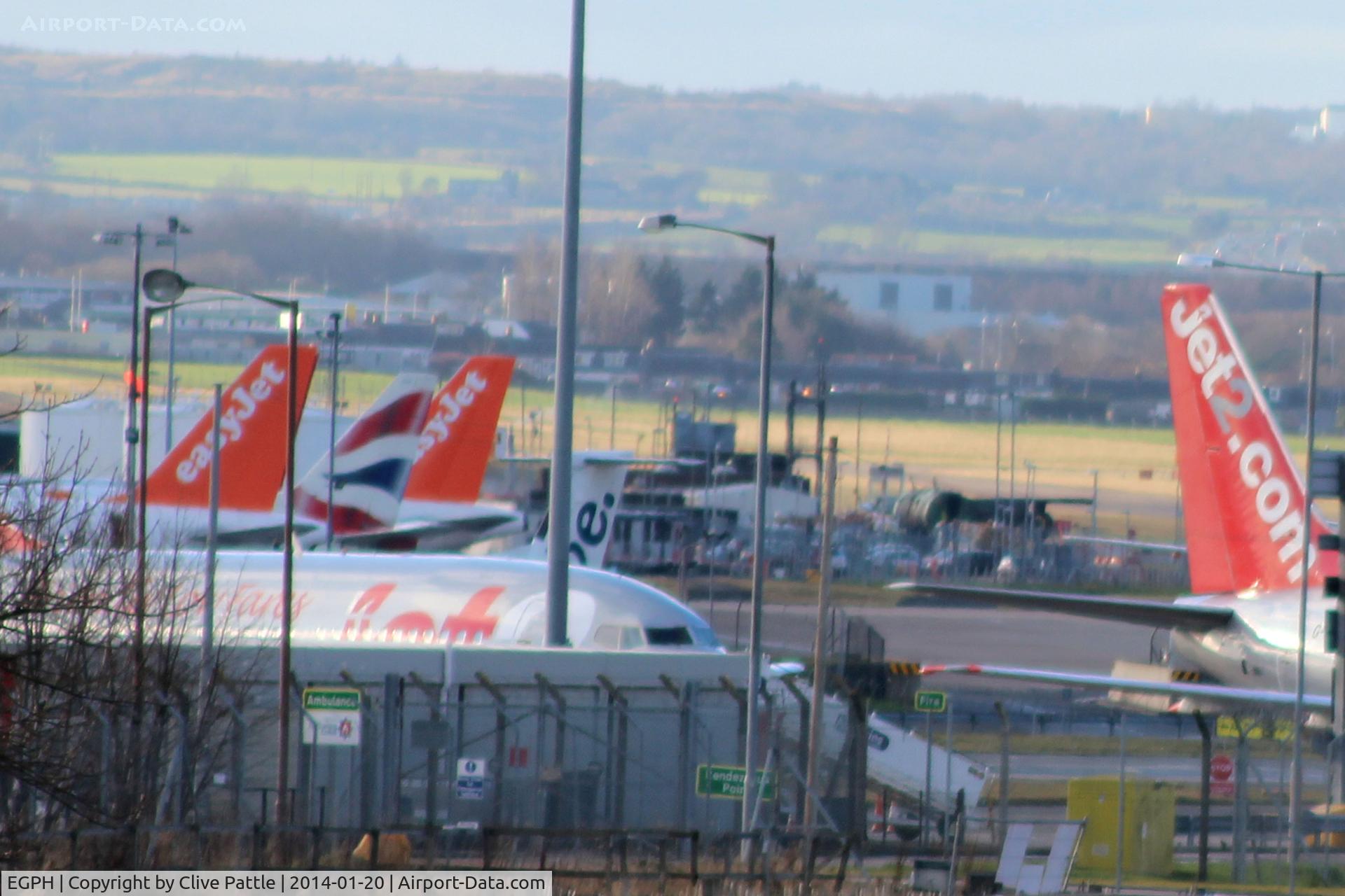Edinburgh Airport, Edinburgh, Scotland United Kingdom (EGPH) - Distant view of Terminal at Edinburgh EGPH