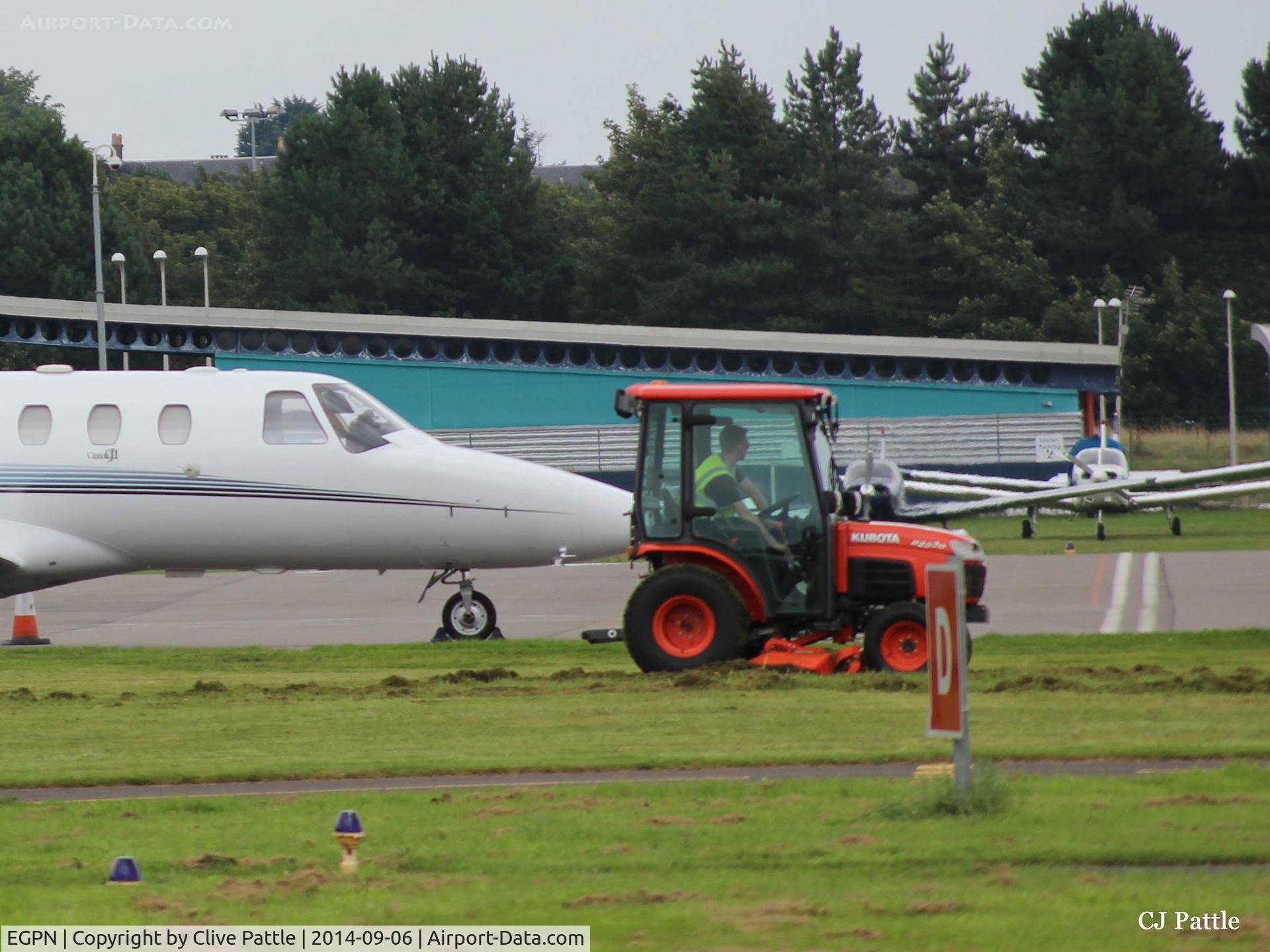 Dundee Airport, Dundee, Scotland United Kingdom (EGPN) - Grass Cutting Ops at Dundee Riverside EGPN