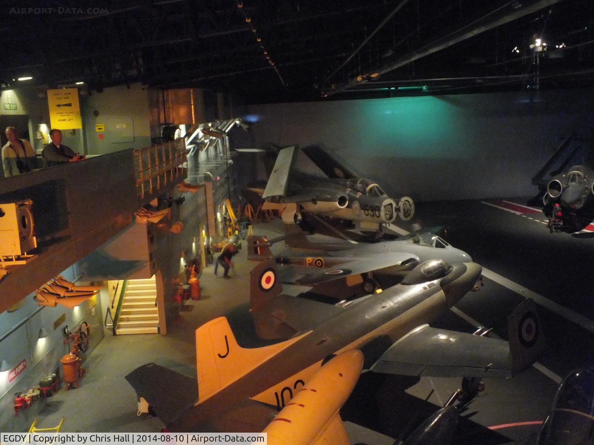 RNAS Yeovilton Airport, Yeovil, England United Kingdom (EGDY) - mock up of the Ark Royal flight deck at the FAA Museum, Yeovilton