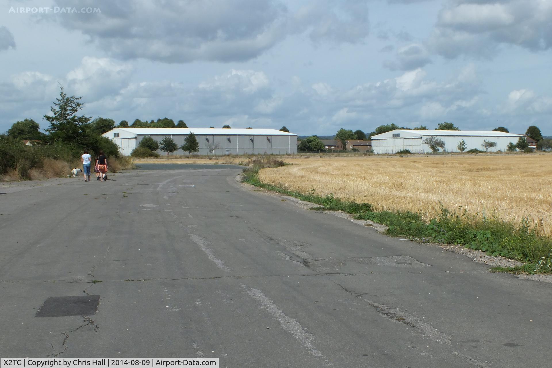 X2TG Airport - section of the perimiter track and hangars at the former RAF Tangmere