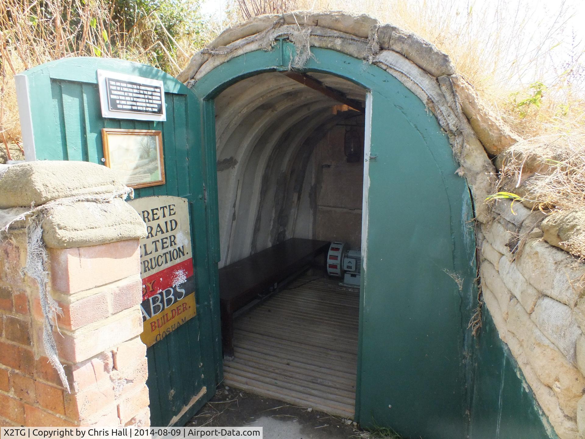 X2TG Airport - Part of an old WW2 air raid shelter recovered from the old RAF Tangmere airfield and preserved at the Tangmere Military Aviation Museum