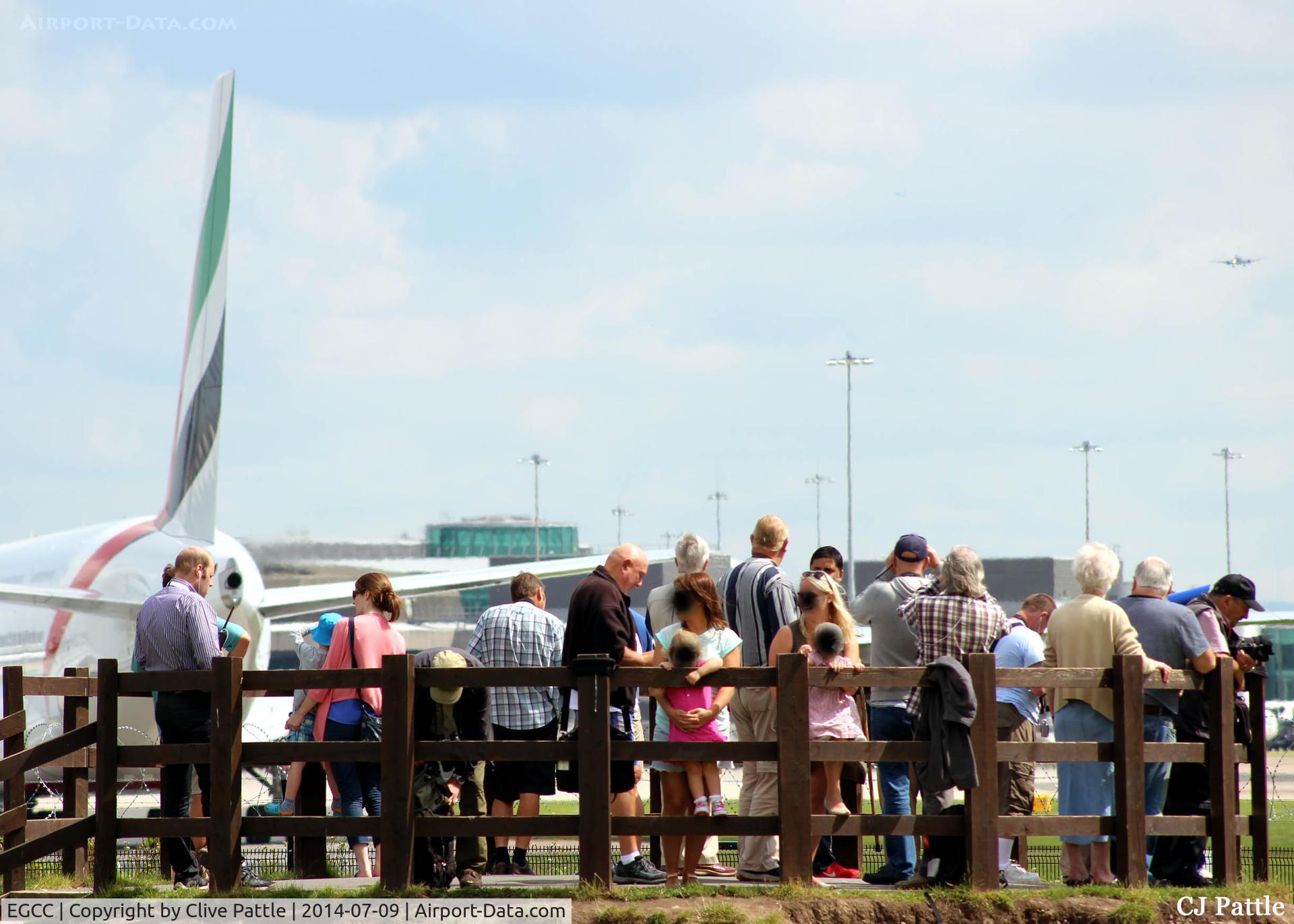 Manchester Airport, Manchester, England United Kingdom (EGCC) - A view of the popular viewing area at Manchester airport