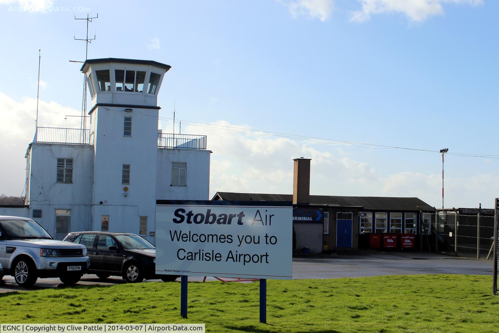 Carlisle Airport, Carlisle, England United Kingdom (EGNC) - Tower view - you can get some lovely grub in the cafe on the ground floor !