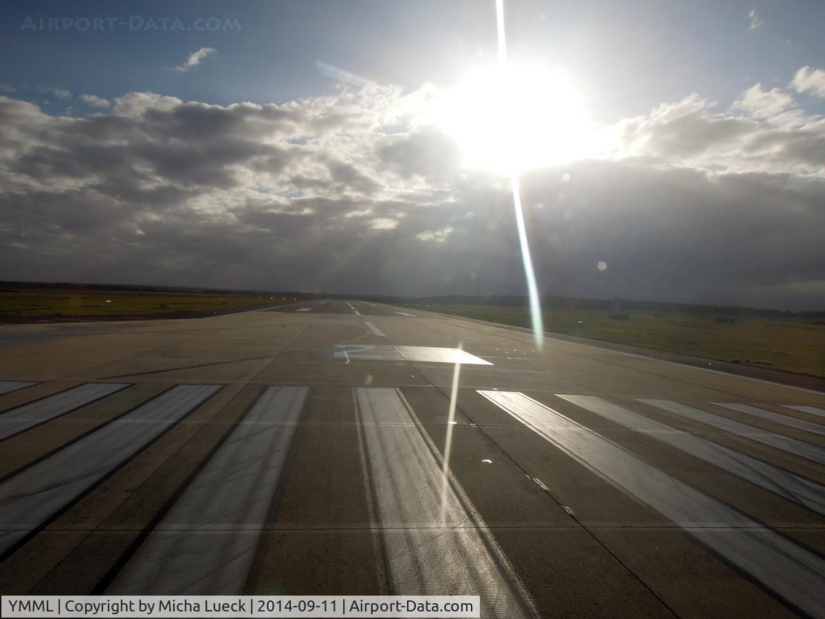 Melbourne International Airport, Tullamarine, Victoria Australia (YMML) - Turning onto the runway for take-off at Tullamarine