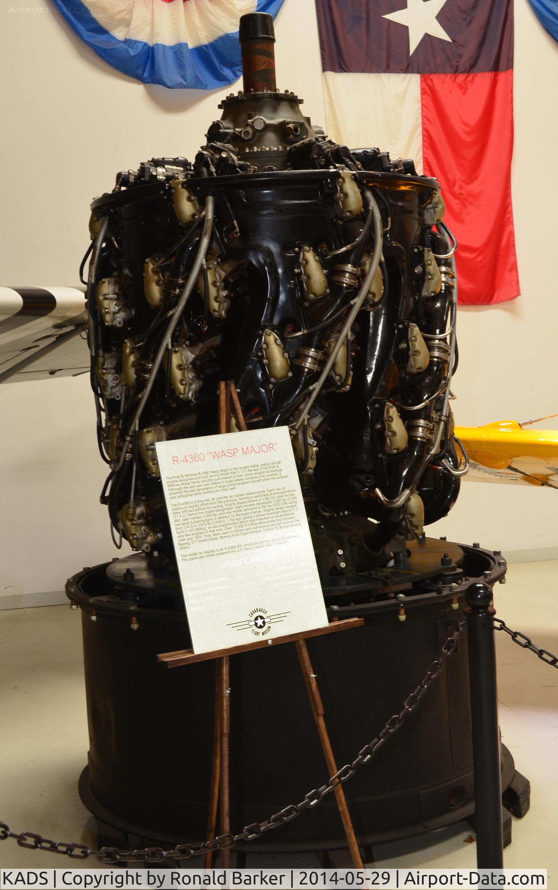 Addison Airport (ADS) - R-4360 Wasp-Major engine
