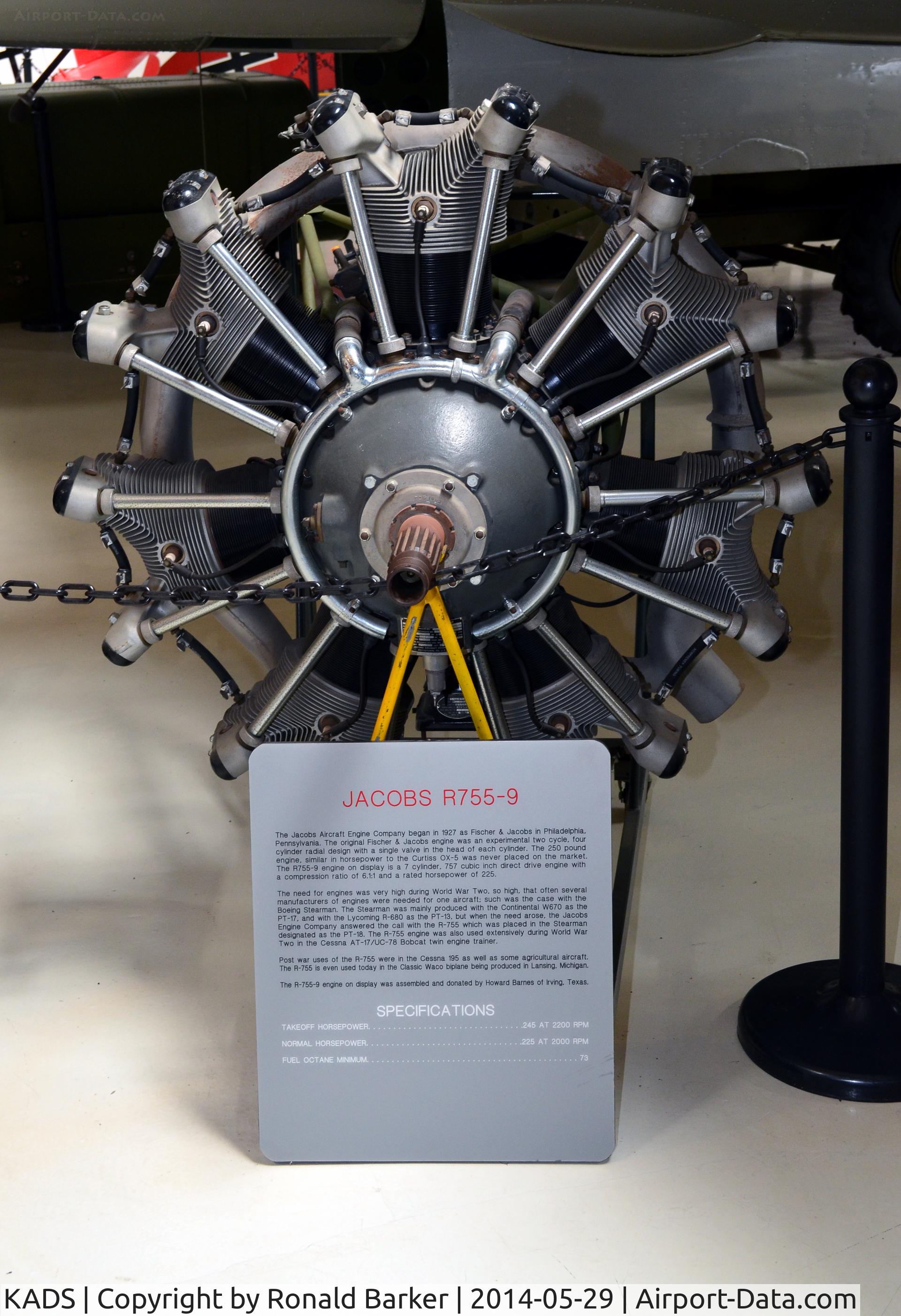 Addison Airport (ADS) - Jacobs R755-9 engine