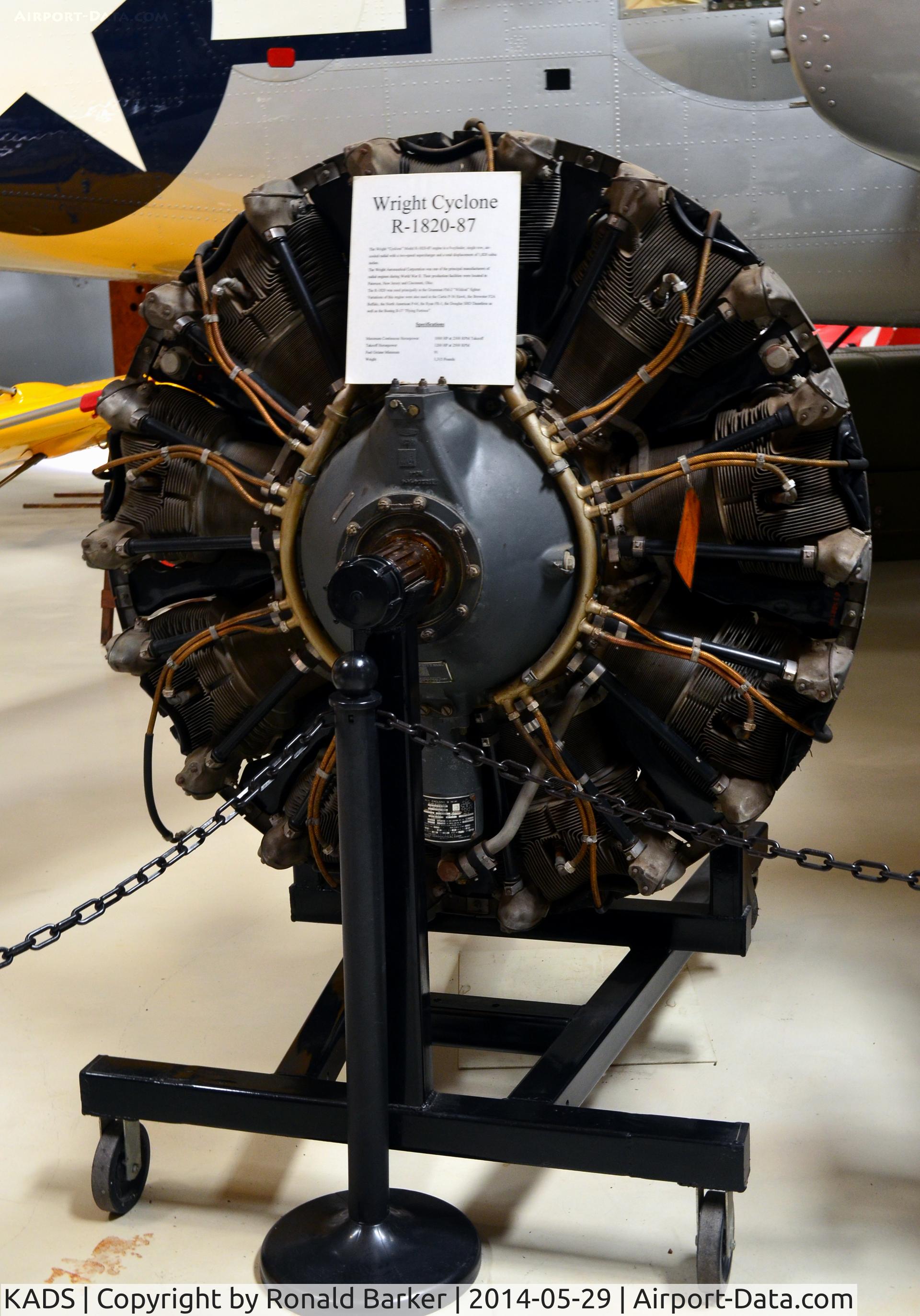 Addison Airport (ADS) - wright Cyclone R-1820-97 engine