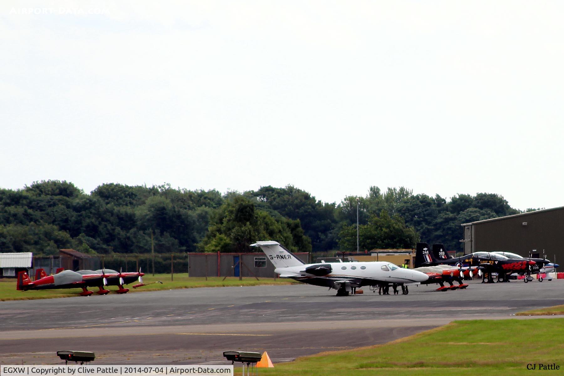 RAF Waddington Airport, Waddington, England United Kingdom (EGXW) - Visiting aircraft parked up for Waddo Airshow 14