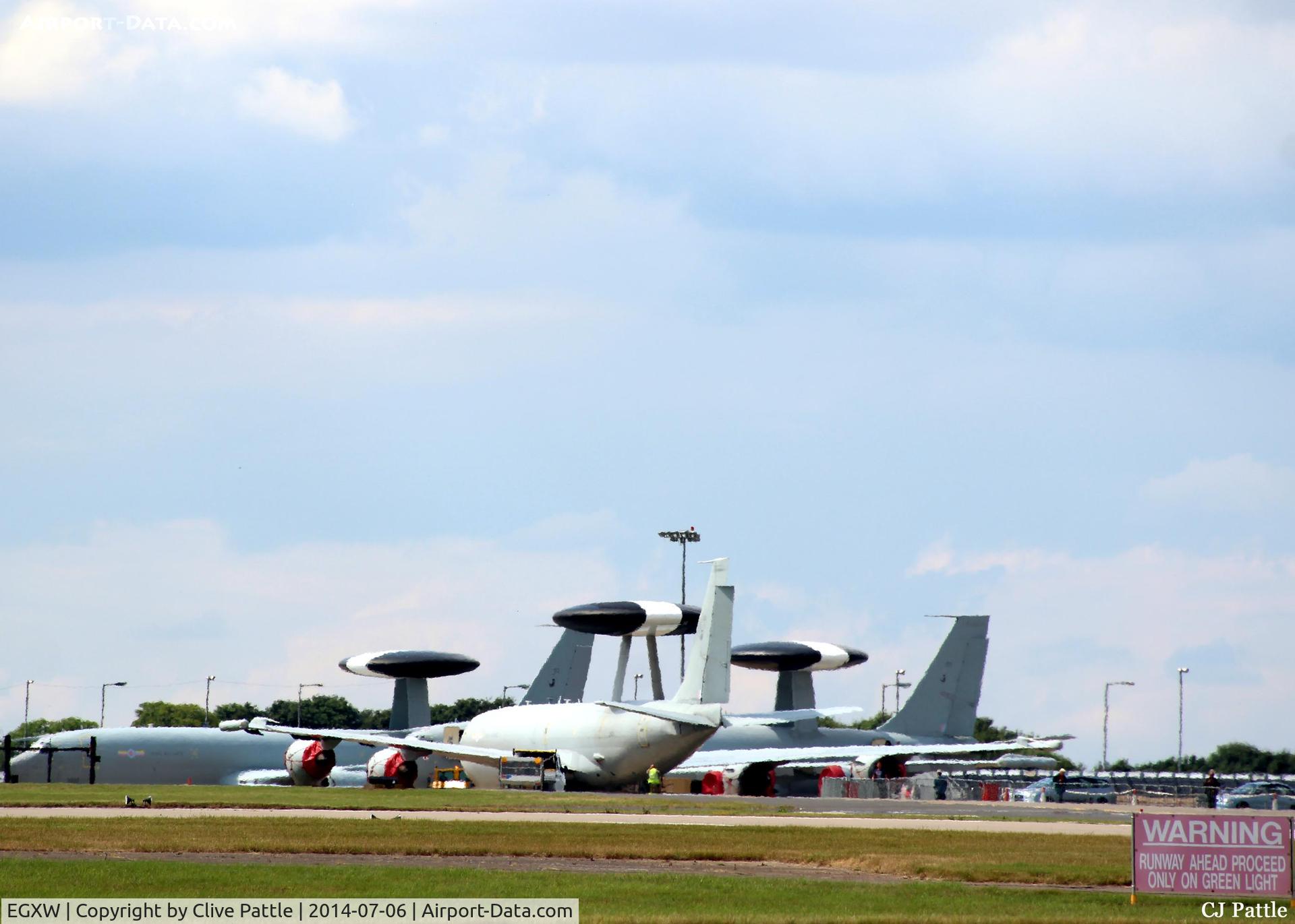 RAF Waddington Airport, Waddington, England United Kingdom (EGXW) - Parked up RAF Boeing AEW.1 Sentry's