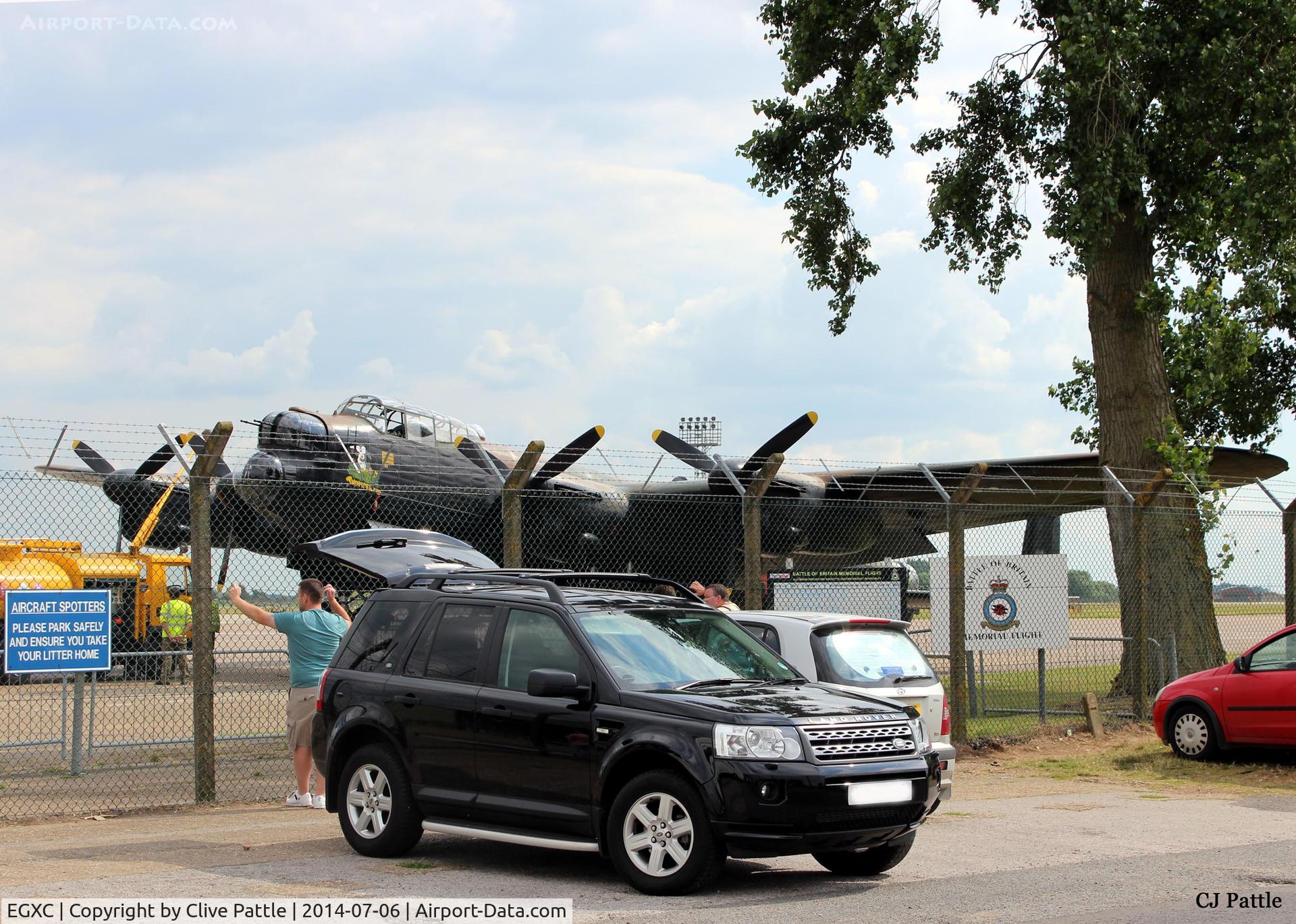 RAF Coningsby Airport, Coningsby, England United Kingdom (EGXC) - Car parking viewing area BBMF at RAF Coningsby