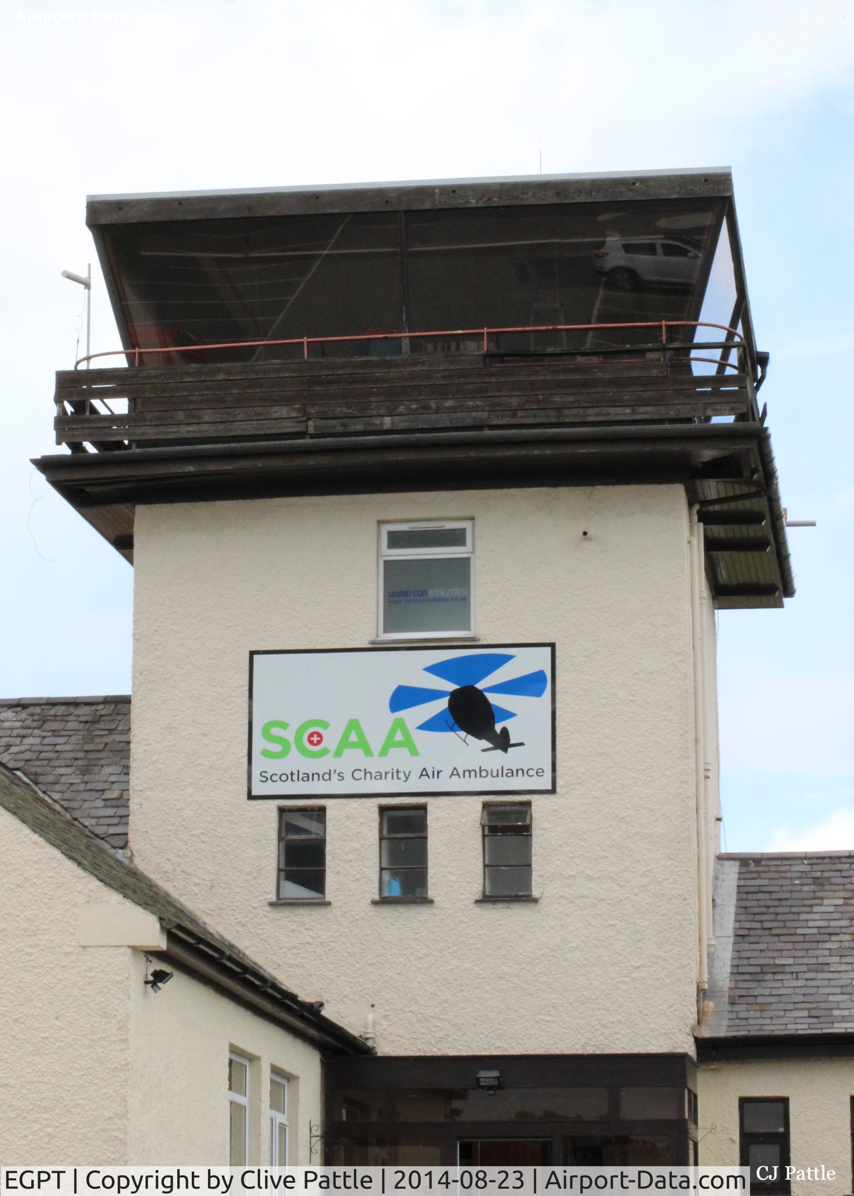 Perth Airport (Scotland), Perth, Scotland United Kingdom (EGPT) - The tower at Perth EGPT