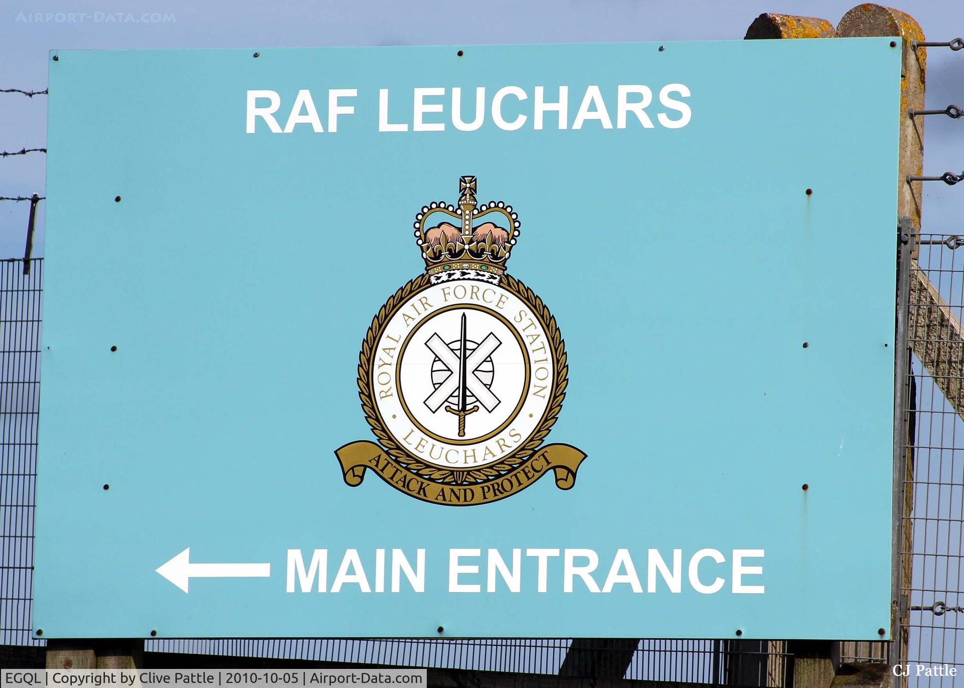 RAF Leuchars Airport, Leuchars, Scotland United Kingdom (EGQL) - A sign that will not be in use in a few months time at RAF Leuchars when it becomes an Army Barracks.