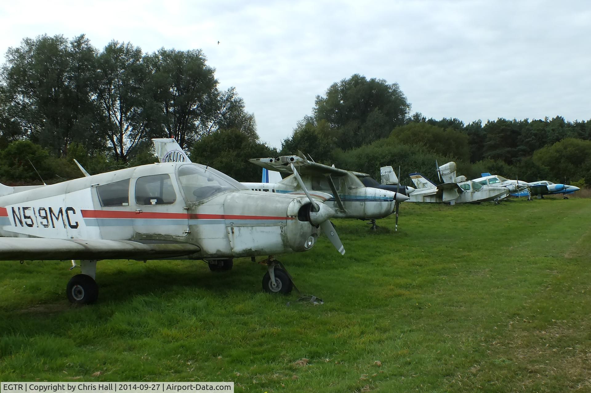 Elstree Airfield Airport, Watford, England United Kingdom (EGTR) - the graveyard at Elstree