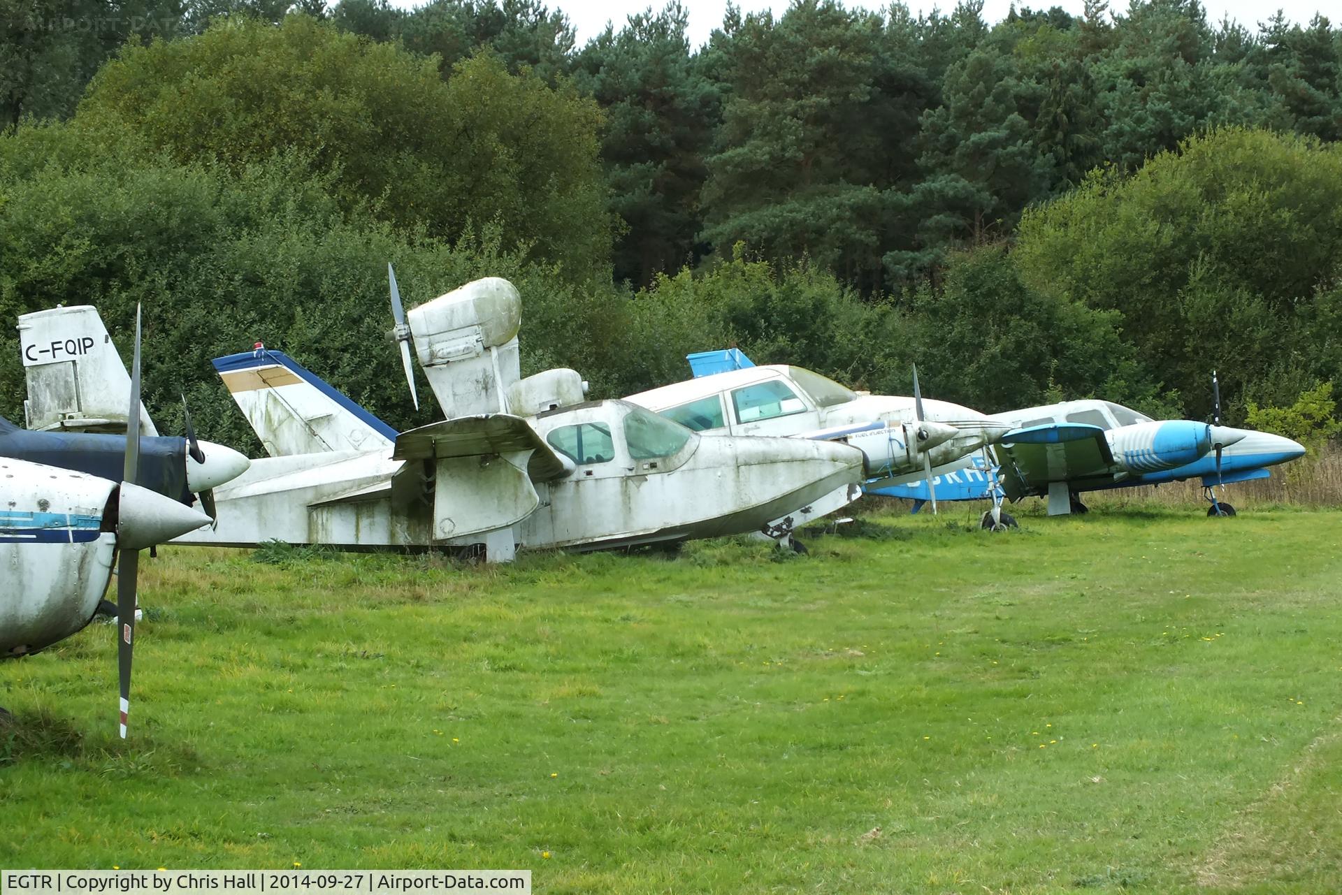 Elstree Airfield Airport, Watford, England United Kingdom (EGTR) - the graveyard at Elstree