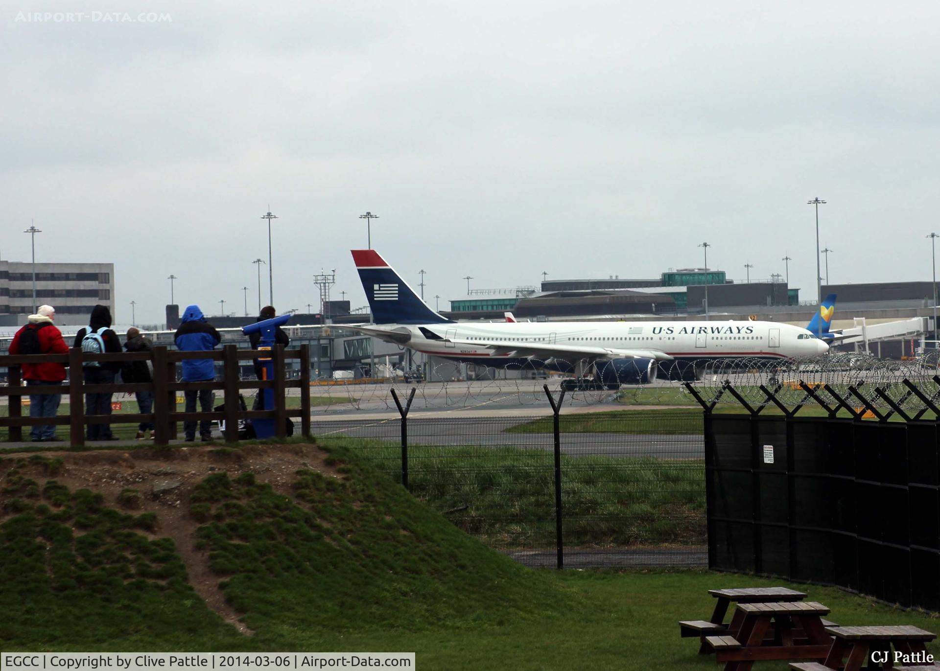 Manchester Airport, Manchester, England United Kingdom (EGCC) - All the action viewed from the Runway Viewing Area at Manchester EGCC