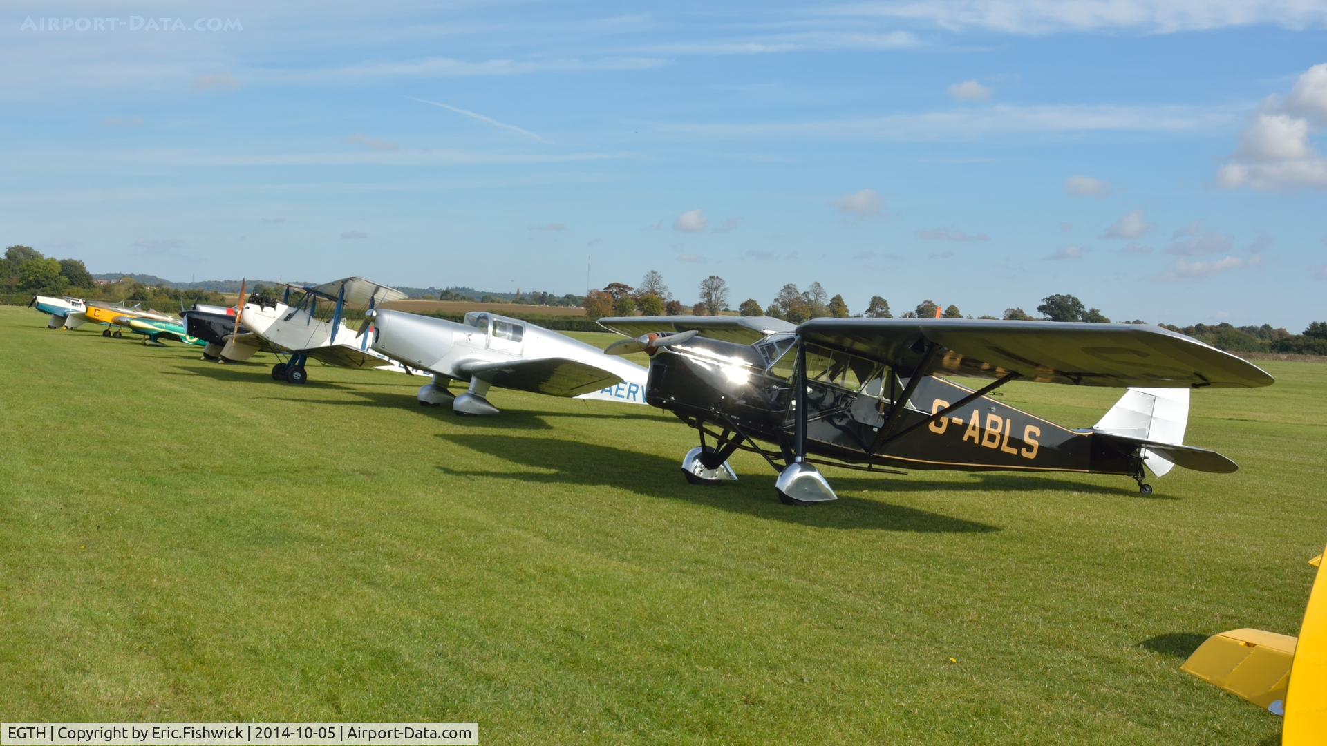 EGTH Airport - 5. A selection of the 'racing' aircraft at the rousing season finale Race Day Air Show at Shuttleworth, Oct. 2014