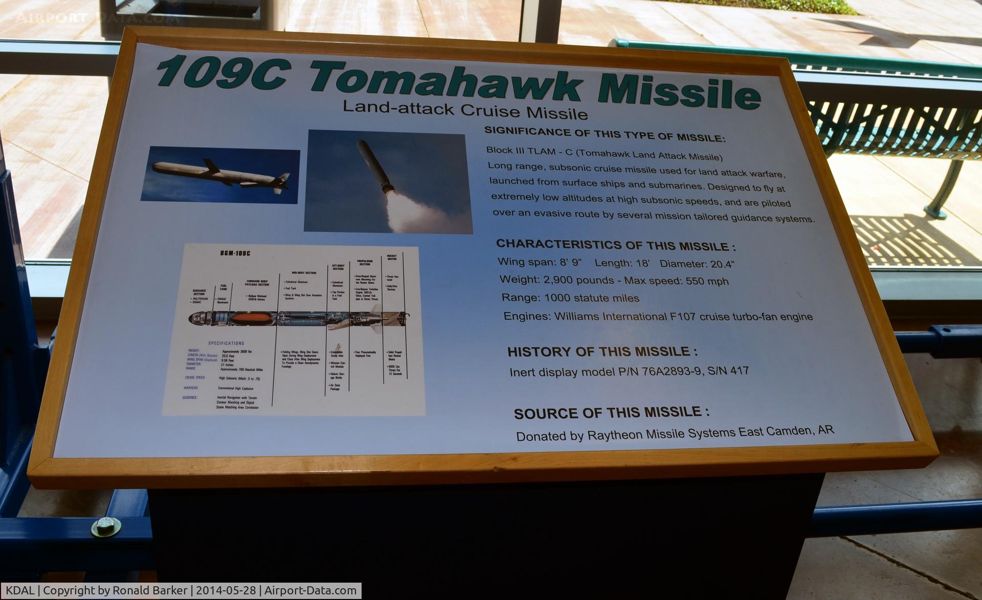 Dallas Love Field Airport (DAL) - BGM-109C, Frontiers of Flight Museum, DAL