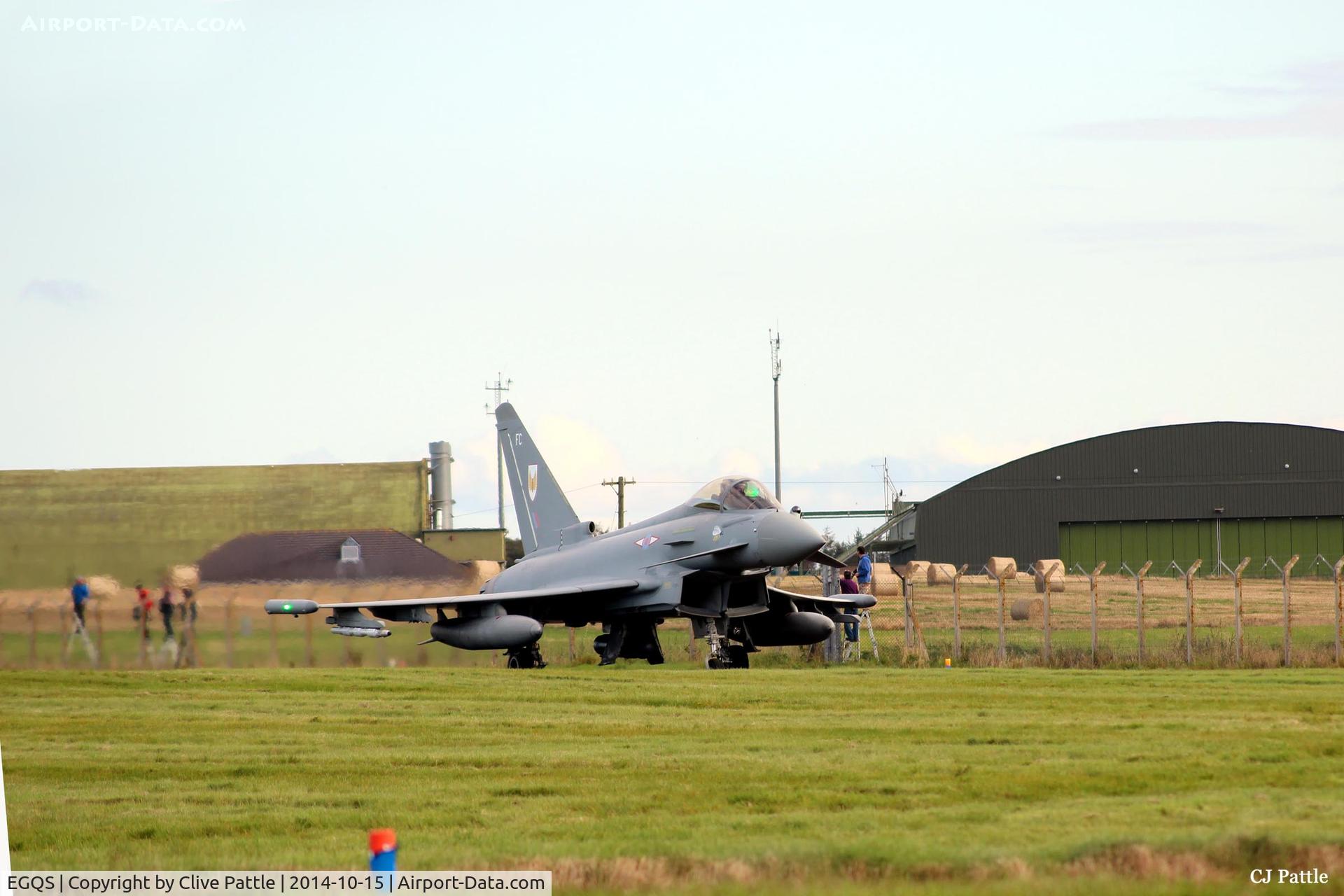 RAF Lossiemouth Airport, Lossiemouth, Scotland United Kingdom (EGQS) - Hardened Aircraft Shelters (HAS) and hangars a' plenty at RAF Lossiemouth EGQS. Keen eyed will spot a number of aviation enthusiasts with their ladders taking photographs during the Exercise Joint Warrior 14-2
