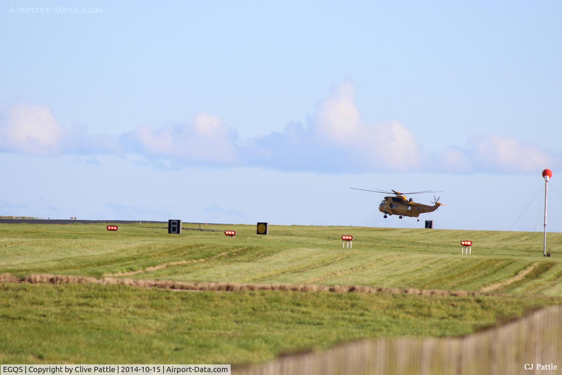 RAF Lossiemouth Airport, Lossiemouth, Scotland United Kingdom (EGQS) - A resident 202 Sqn Seaking helicopter in action at RAF Lossiemouth EGQS