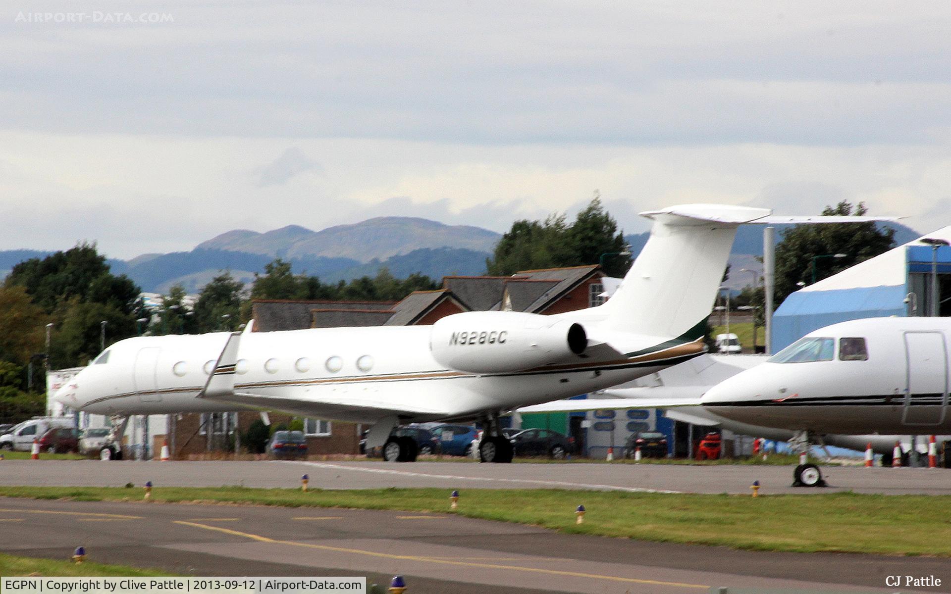Dundee Airport, Dundee, Scotland United Kingdom (EGPN) - Dundee Riverside (EGPN) - a popular destination for bizjets, viewed with the Perthshire hills in the background.