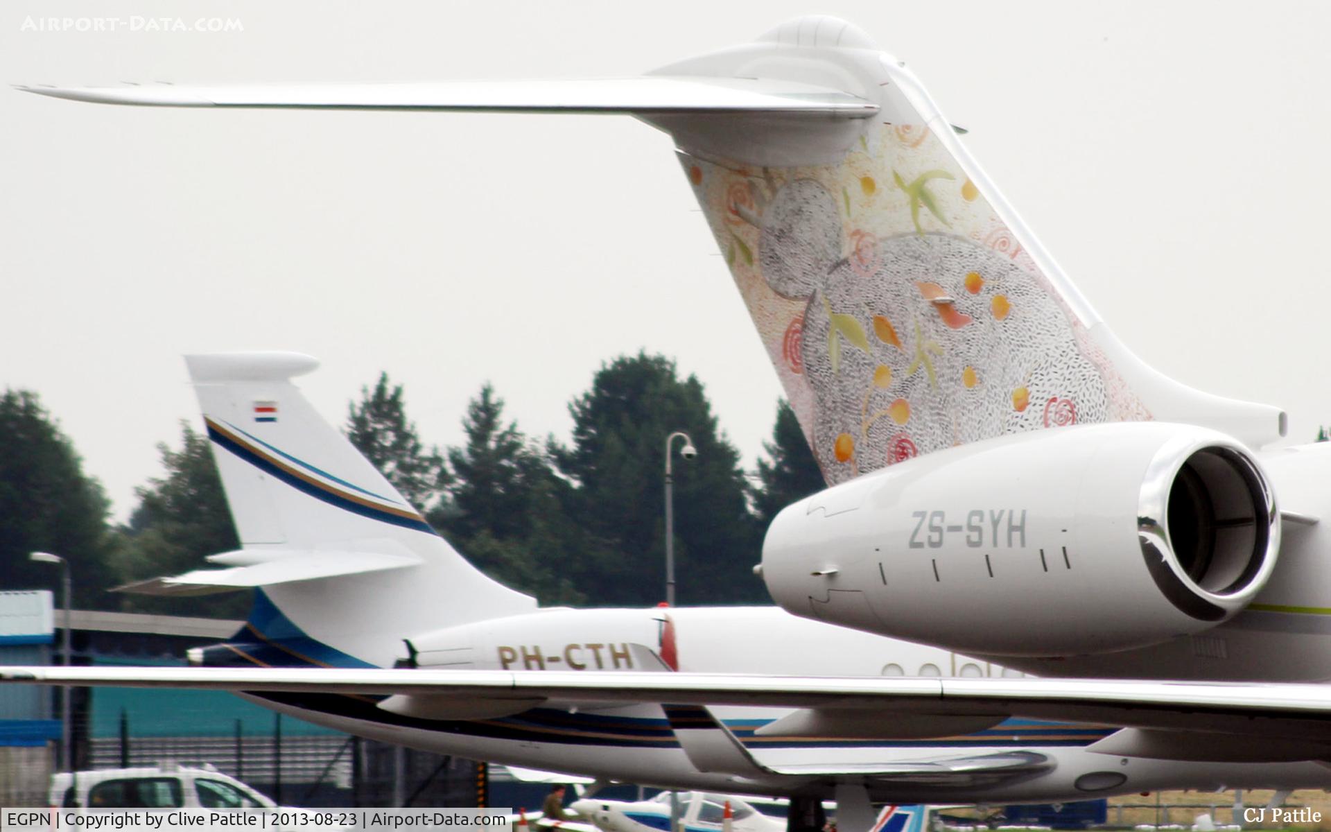 Dundee Airport, Dundee, Scotland United Kingdom (EGPN) - Yet another busy bizjet day at Dundee EGPN