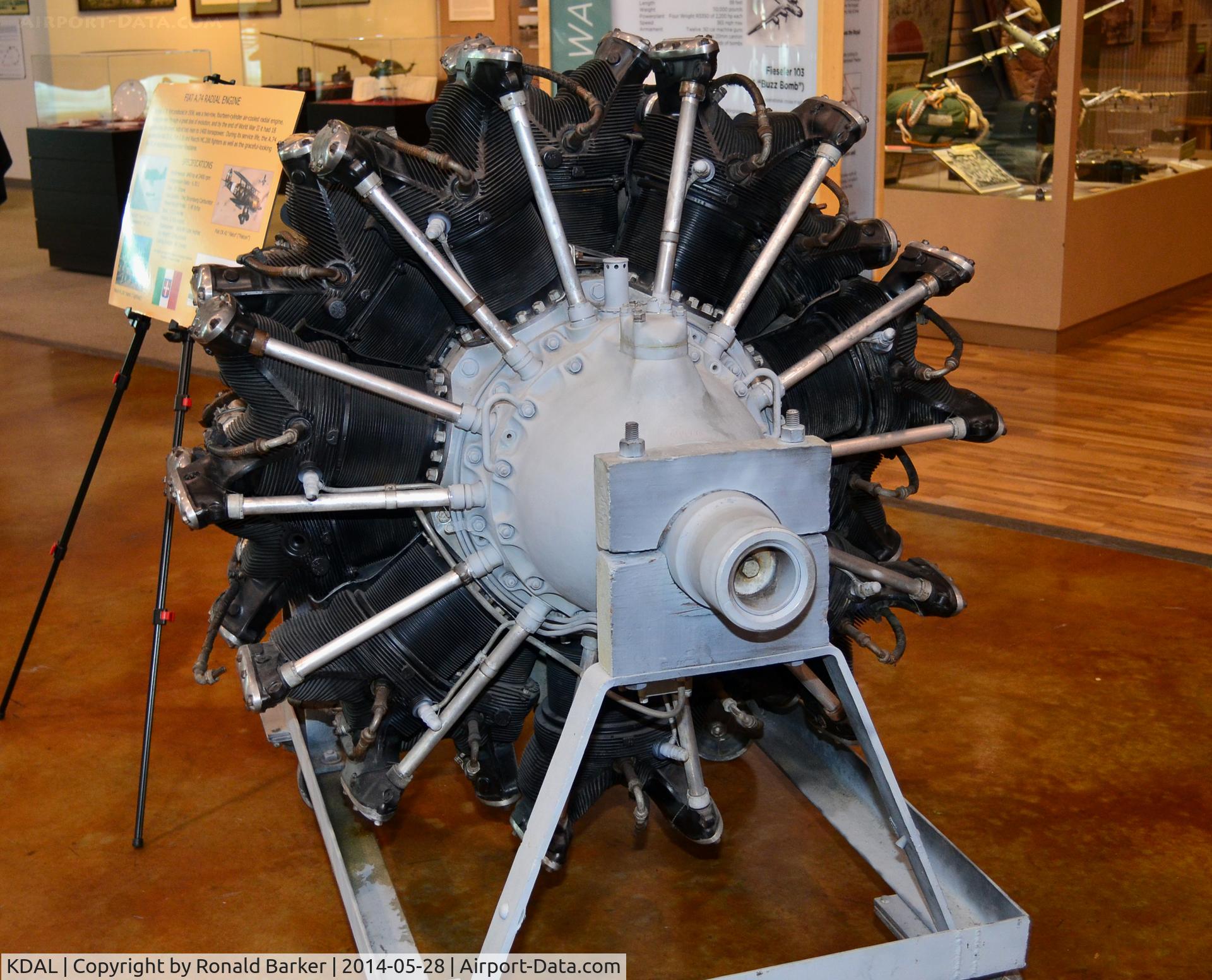 Dallas Love Field Airport (DAL) - Fiat A-74 radial engine Frontiers of Flight Museum DAL