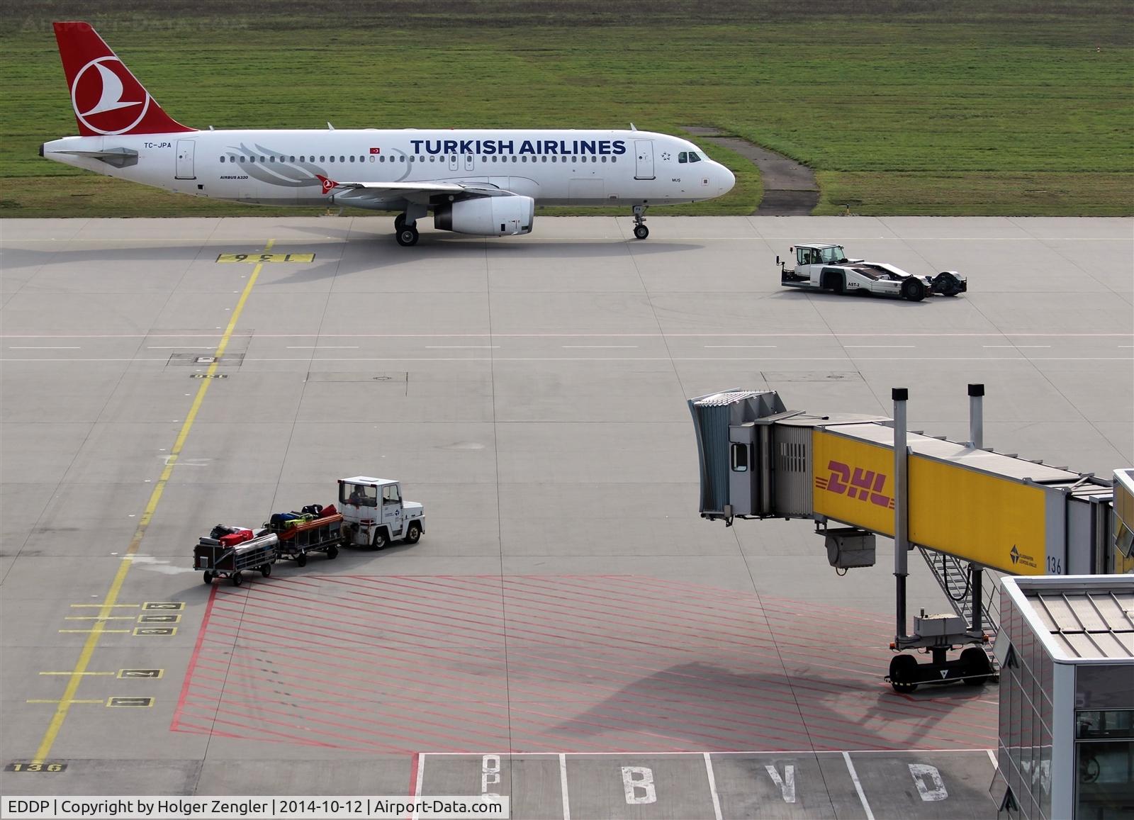 Leipzig/Halle Airport, Leipzig/Halle Germany (EDDP) - View from visitor´s terrace down to apron 1....