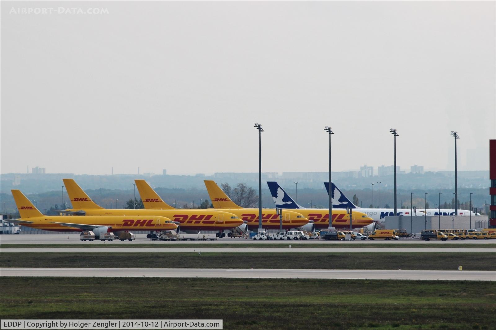 Leipzig/Halle Airport, Leipzig/Halle Germany (EDDP) - View over apron 4....