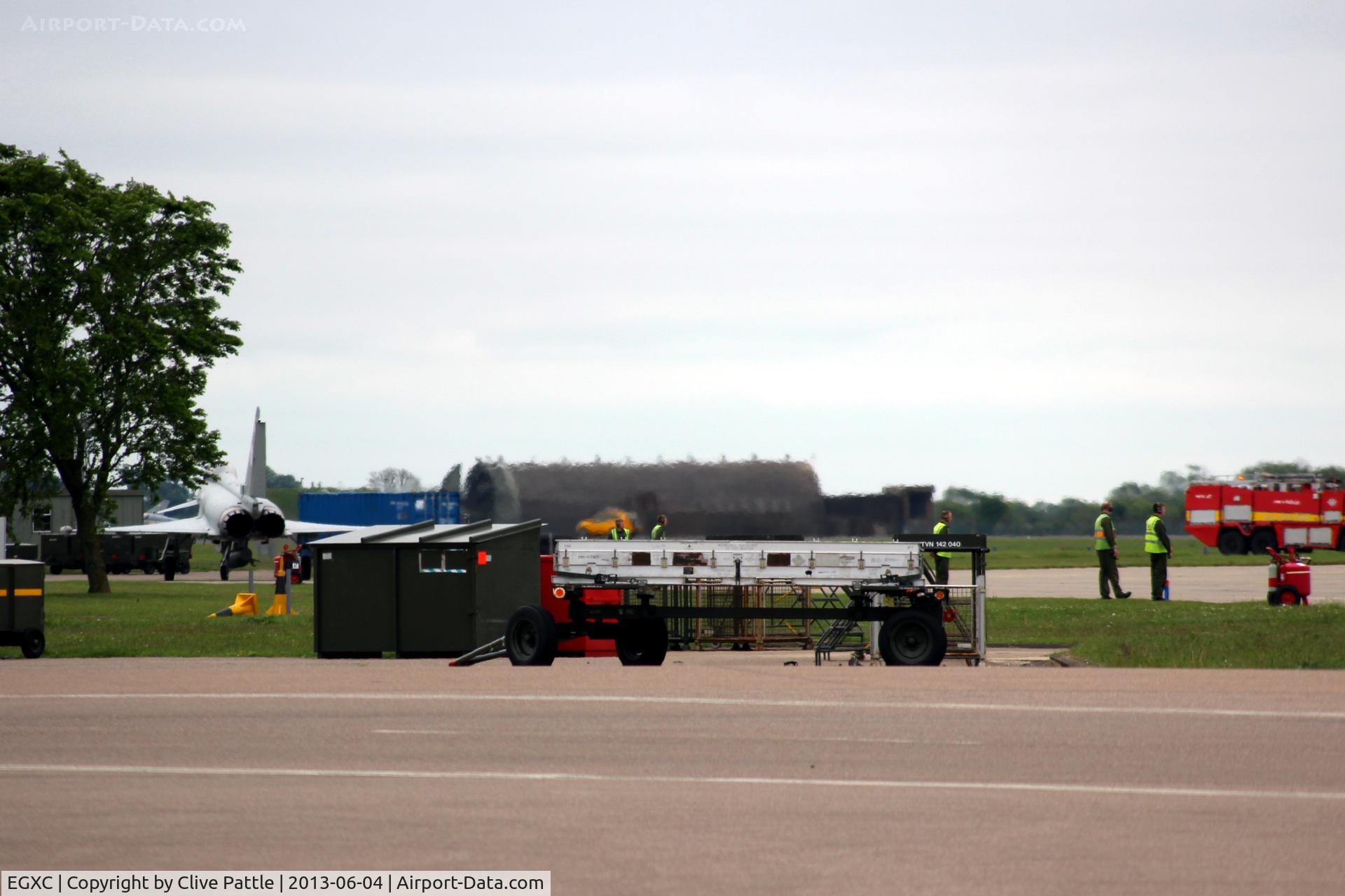 RAF Coningsby Airport, Coningsby, England United Kingdom (EGXC) - The 'erks' await their next duty on the 29 R Sqn ramp at RAF Coningsby