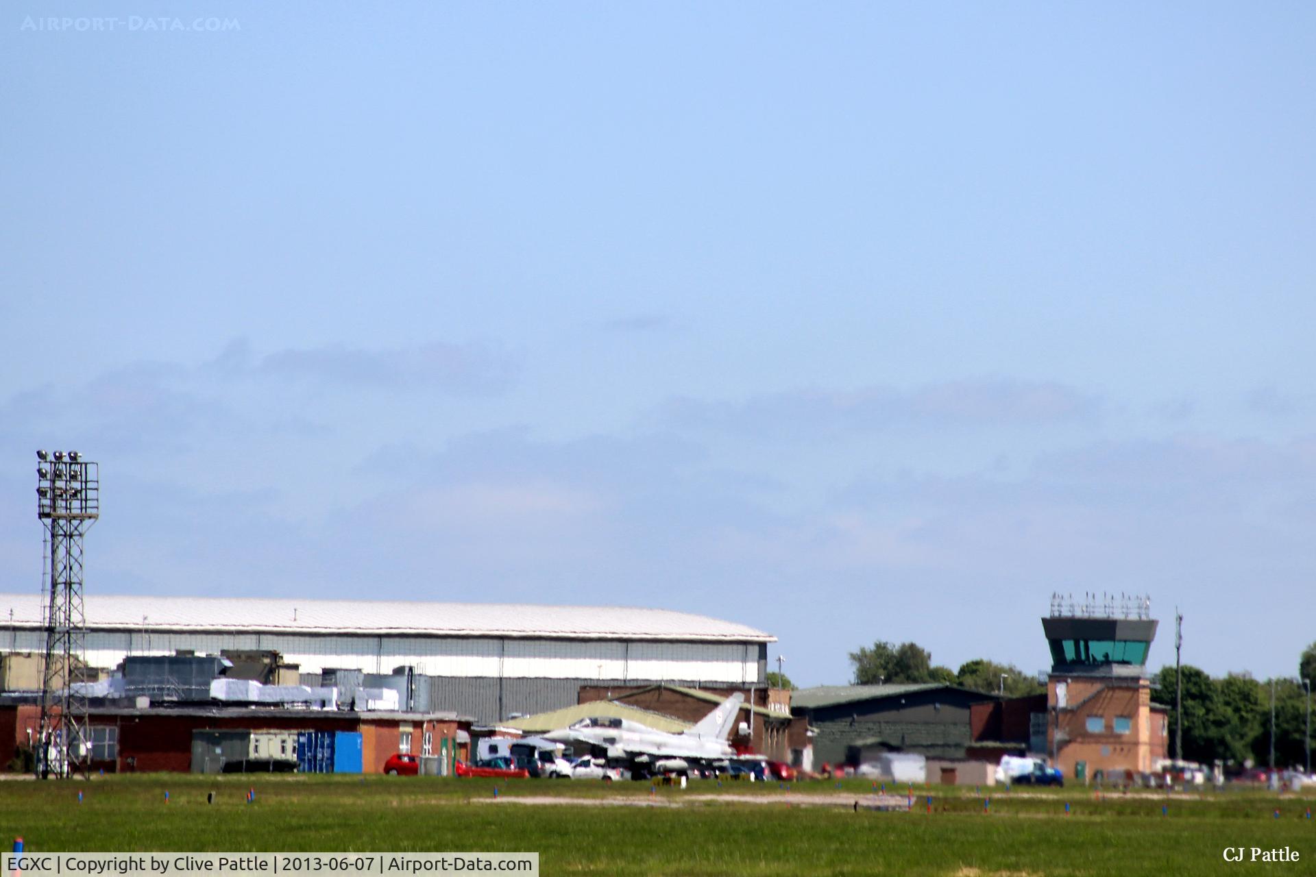 RAF Coningsby Airport, Coningsby, England United Kingdom (EGXC) - Hangarage and ATC Tower at RAF Coningsby