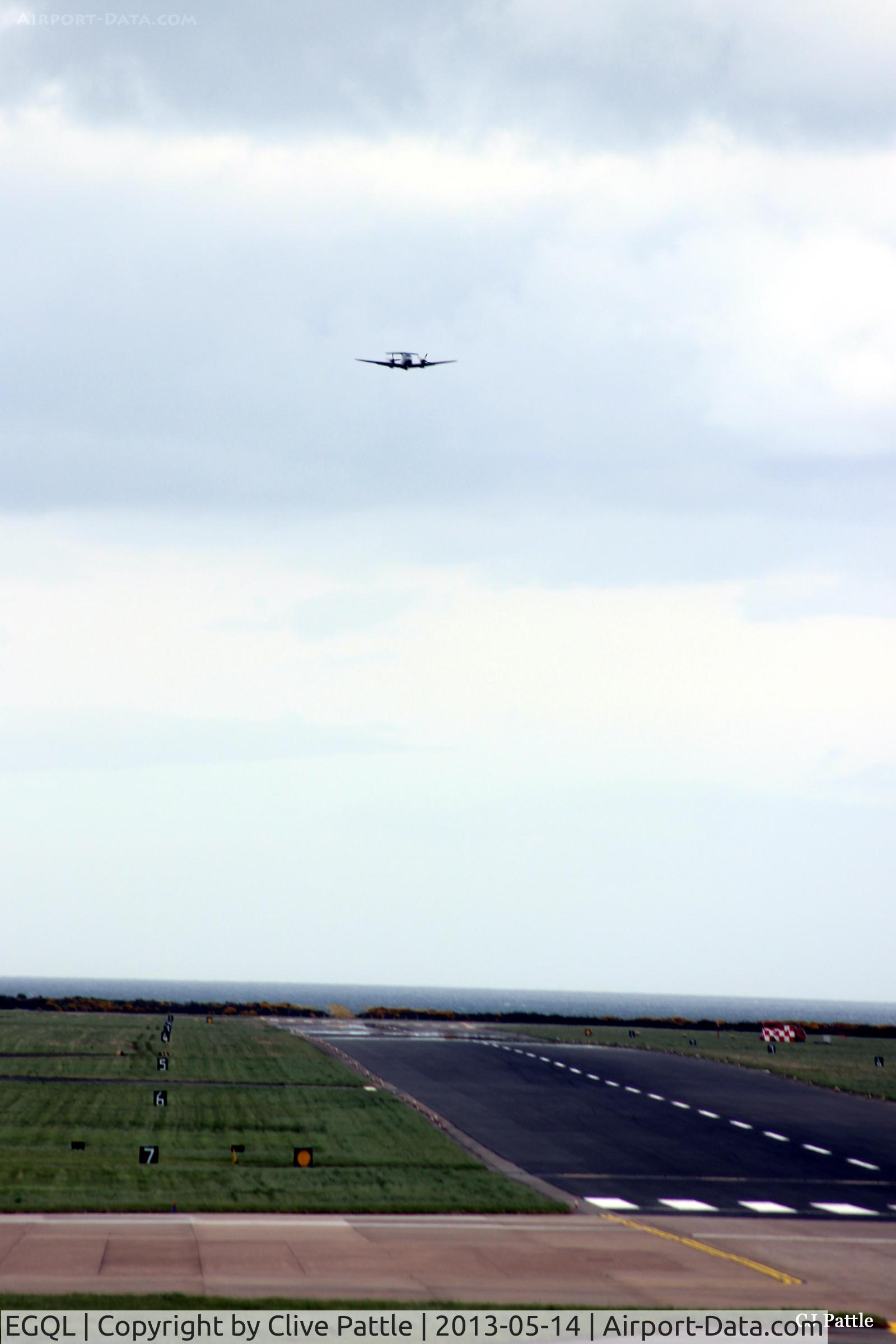 RAF Leuchars Airport, Leuchars, Scotland United Kingdom (EGQL) - Another shot of Runway 09 at RAF Leuchars taken from the hump looking eastwards towards the North Sea in the distance.