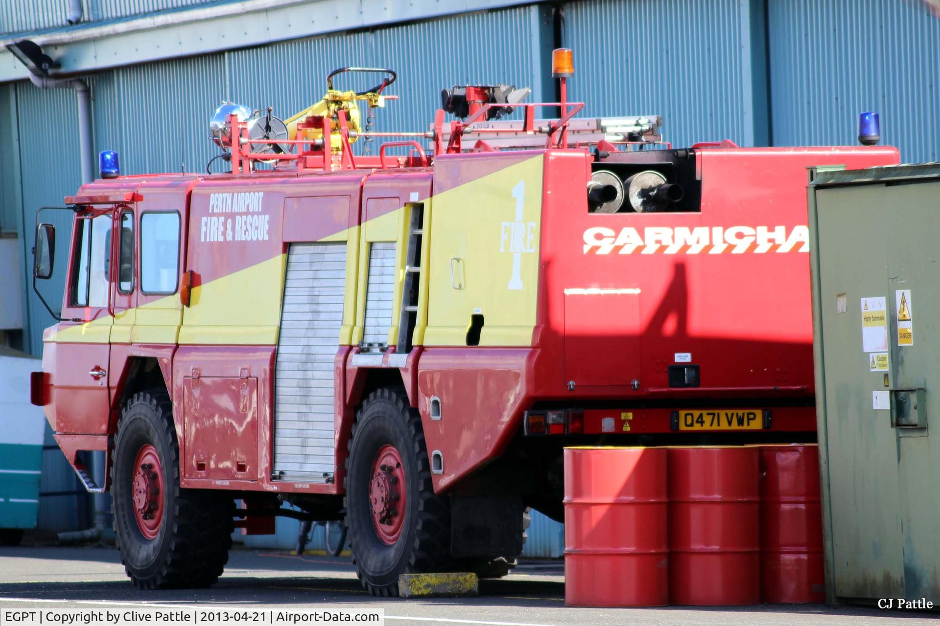 Perth Airport (Scotland), Perth, Scotland United Kingdom (EGPT) - Fire and Rescue tender at Perth EGPT