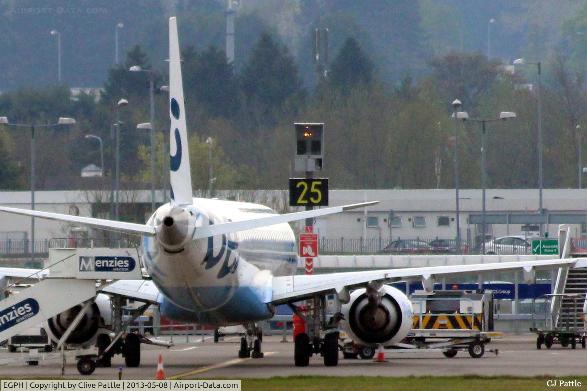 Edinburgh Airport, Edinburgh, Scotland United Kingdom (EGPH) - Busy apron scene at Edinburgh